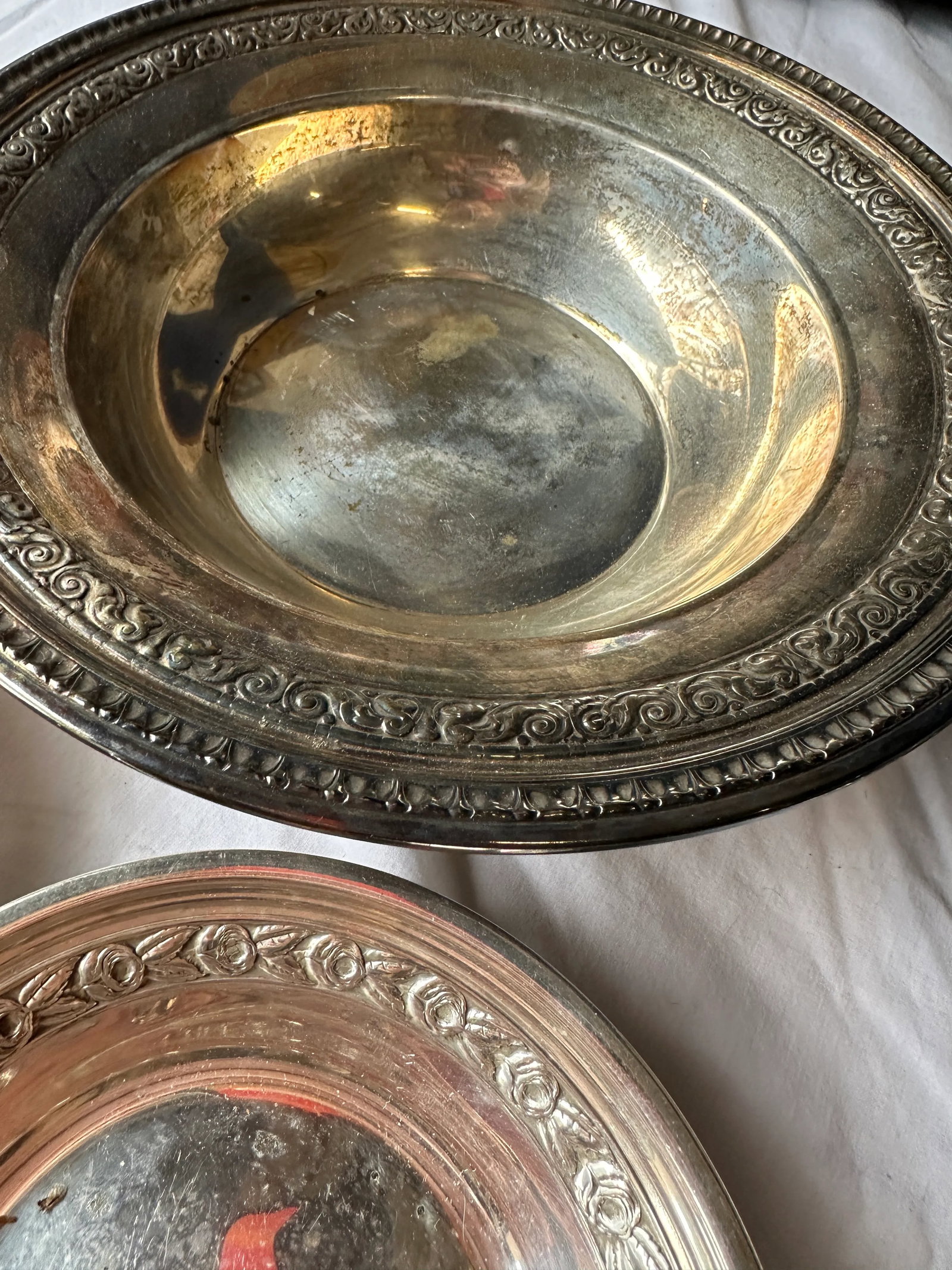 1970s Collection of Silver-Tone Metal Serving Platters- Set of 4 - 6