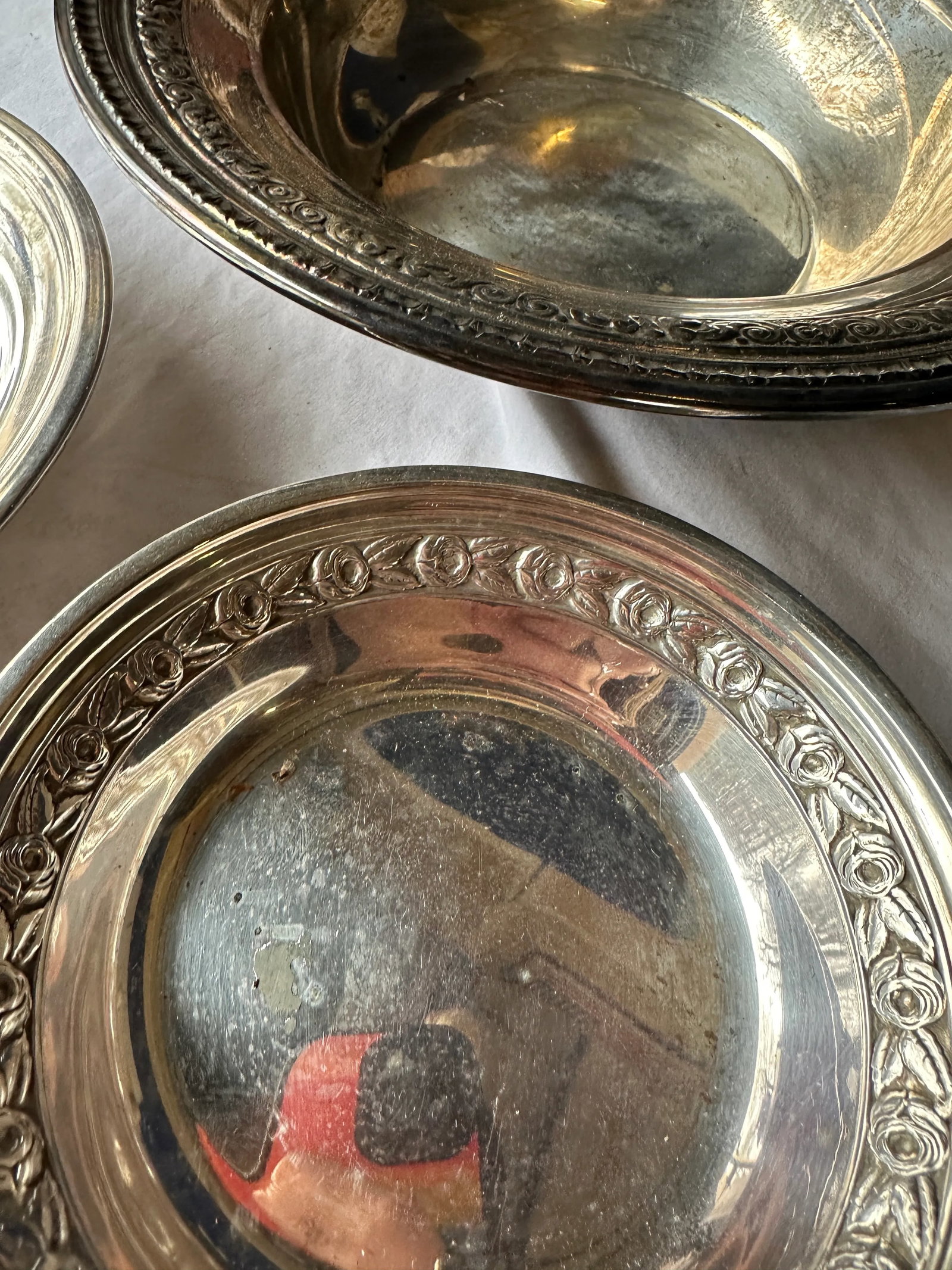 1970s Collection of Silver-Tone Metal Serving Platters- Set of 4 - 7