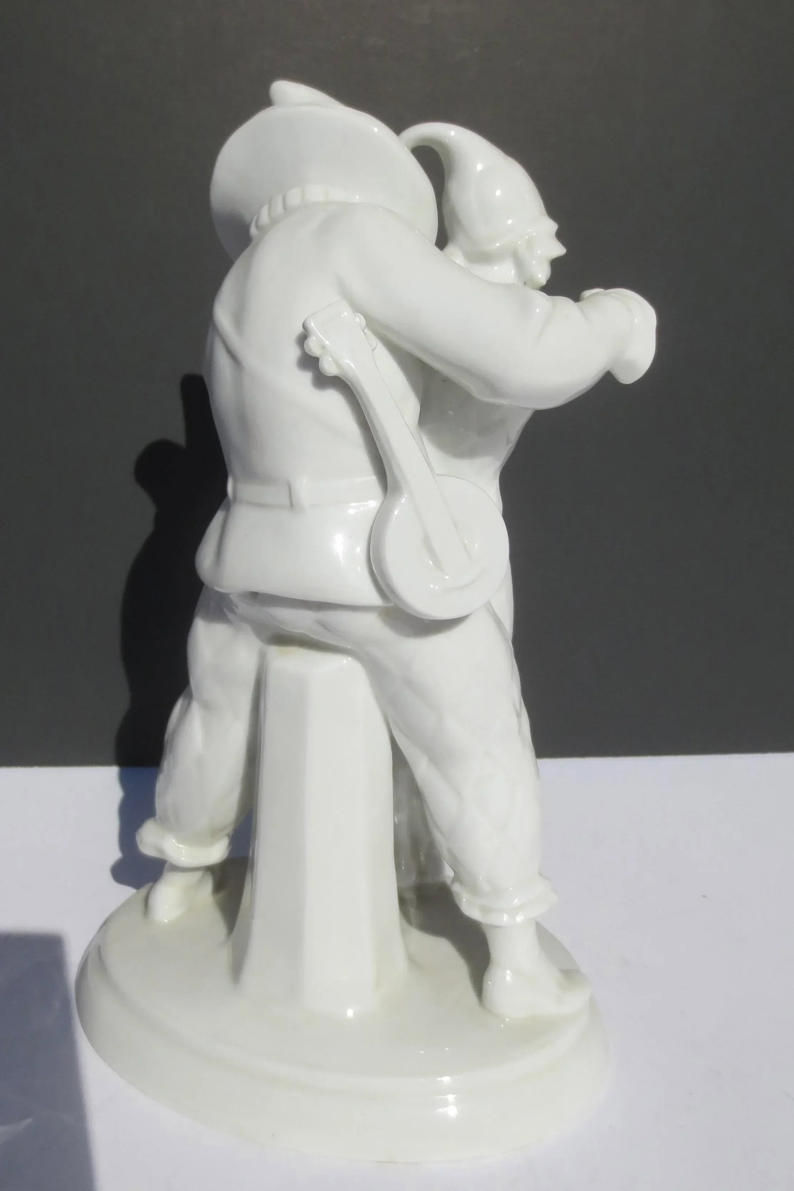 Pierrot and Pierrette Blanc De Chine Porcelain Figures Circa 1920's - 4