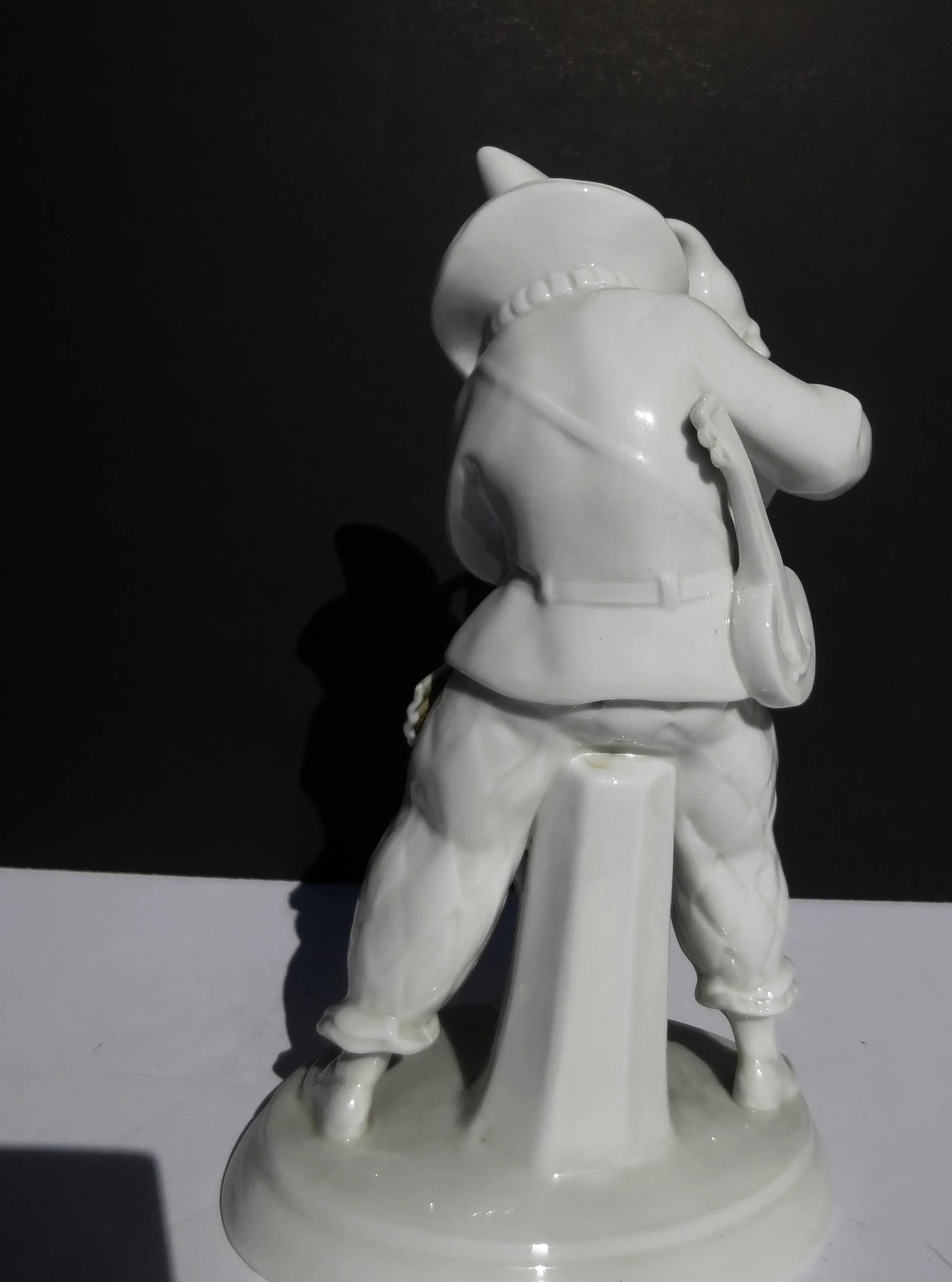 Pierrot and Pierrette Blanc De Chine Porcelain Figures Circa 1920's - 5