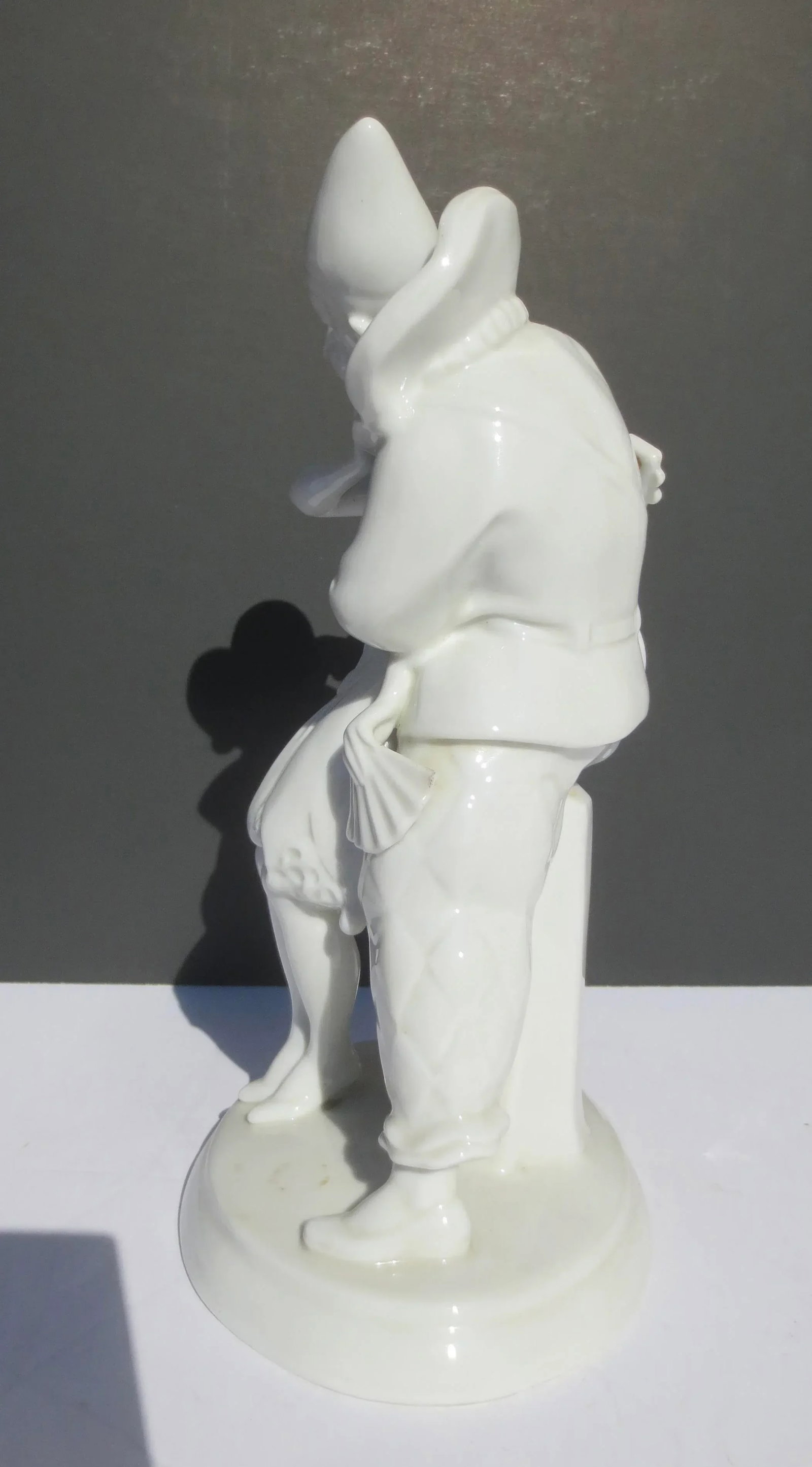 Pierrot and Pierrette Blanc De Chine Porcelain Figures Circa 1920's - 6