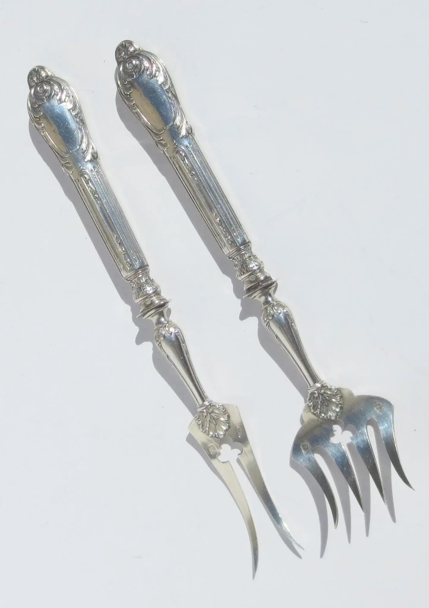 Antique Petit Four Serving Set Circa 1880s'- Pair of 2 - 2