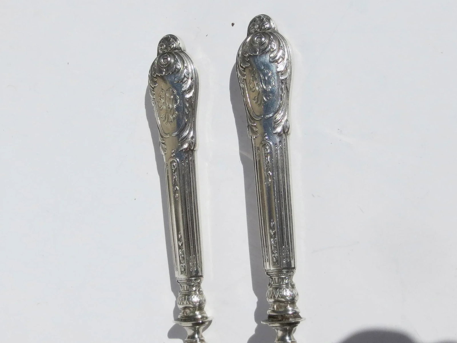 Antique Petit Four Serving Set Circa 1880s'- Pair of 2 - 3