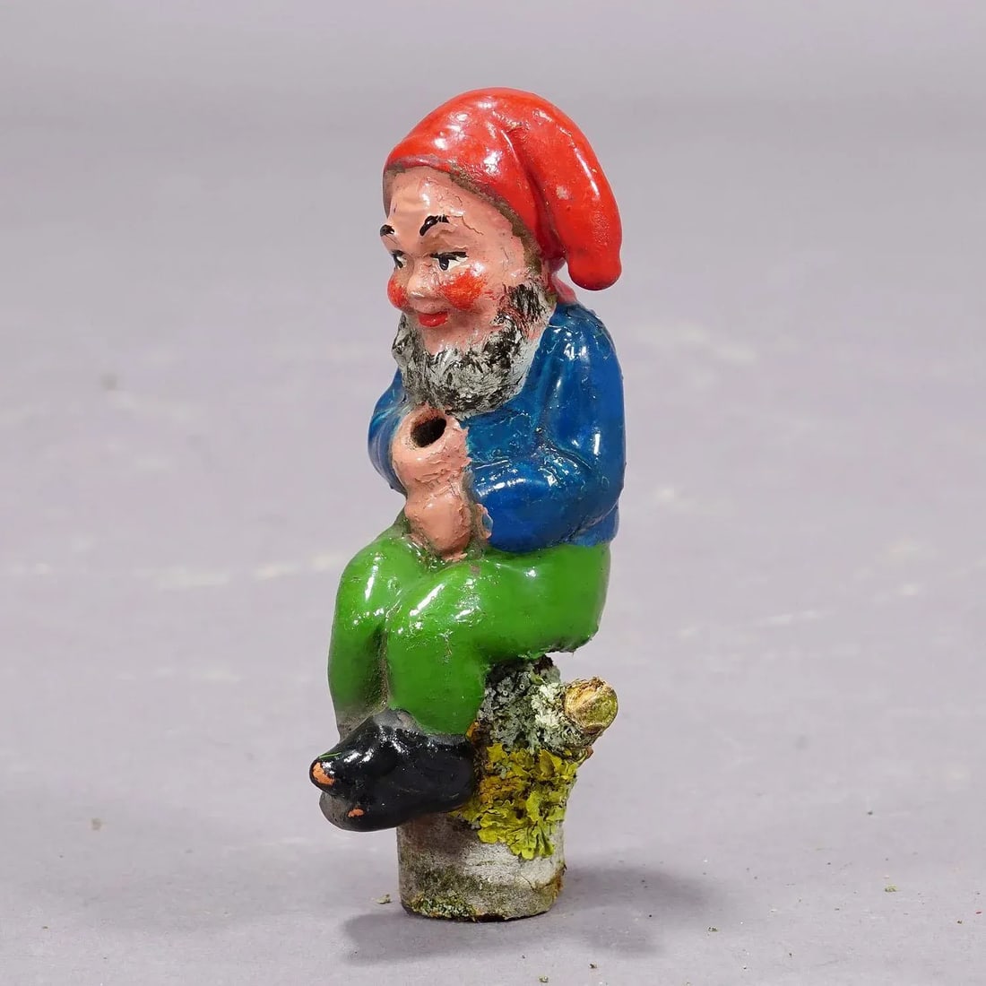Lot of Four Tiny Terracotta Garden Gnomes, Germany Ca. 1950s - 4