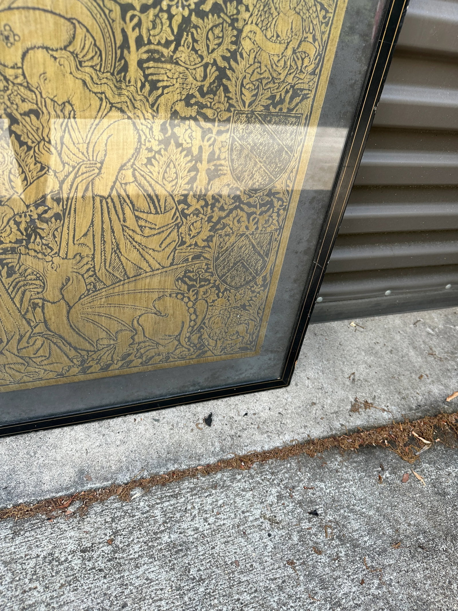 1970s Brass Framed Antique Rubbing - 8