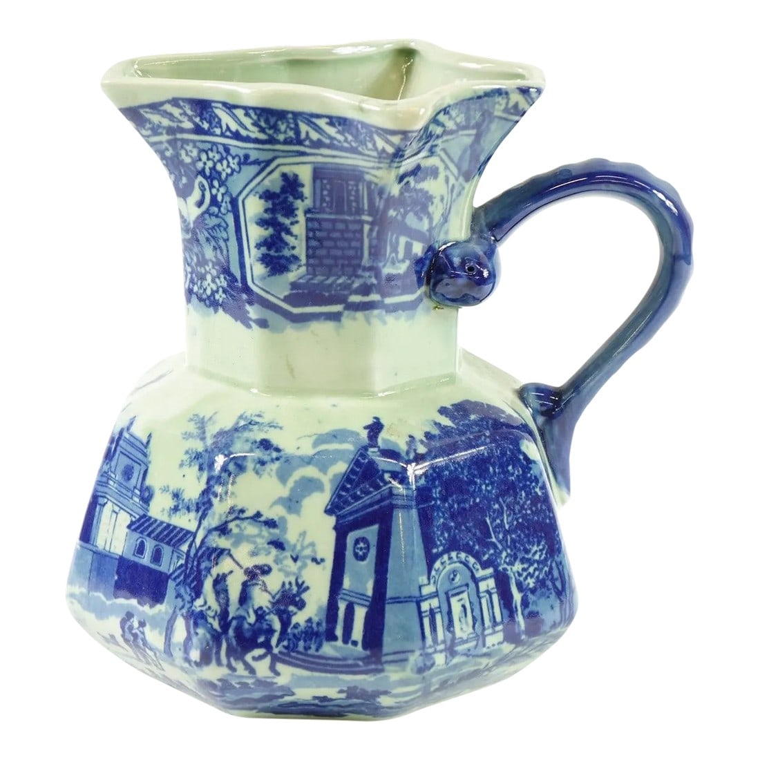 Vintage Victoria Ware Ironstone Pitcher With a Blue and White Design (1 of 3)