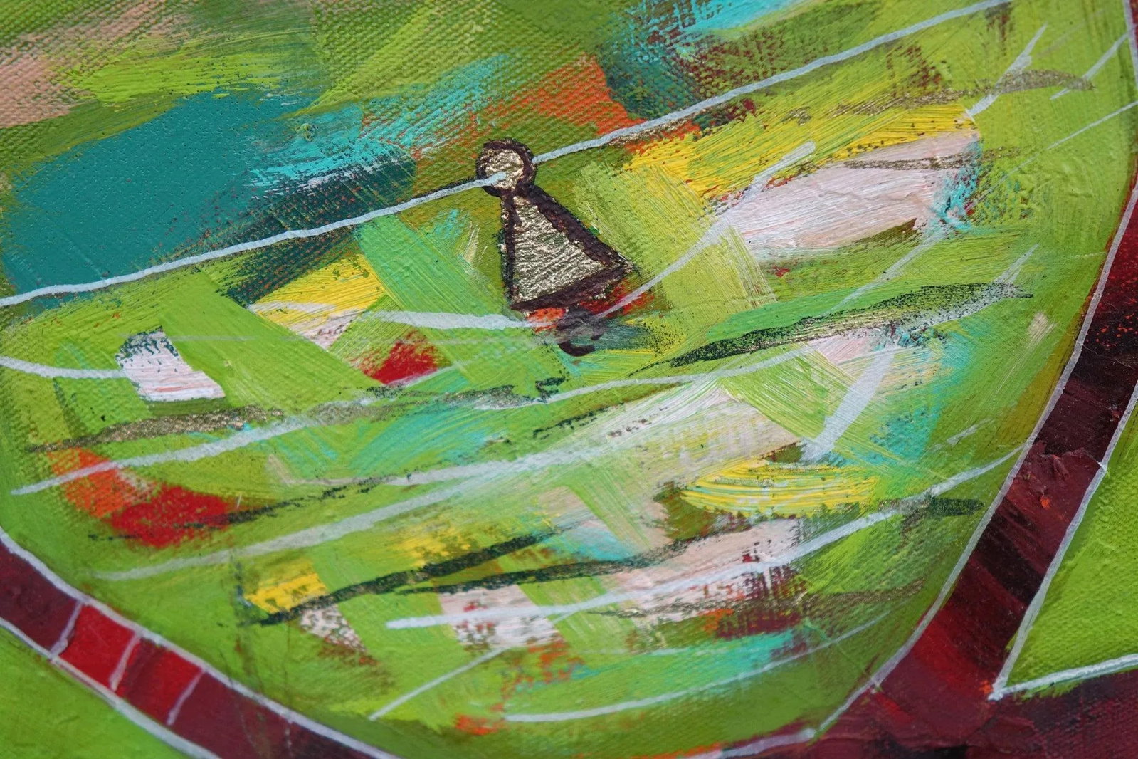 Journey Through the Hills - Mid 20th Century Original Oil Painting on Canvas Signed on the Bottom, - 7