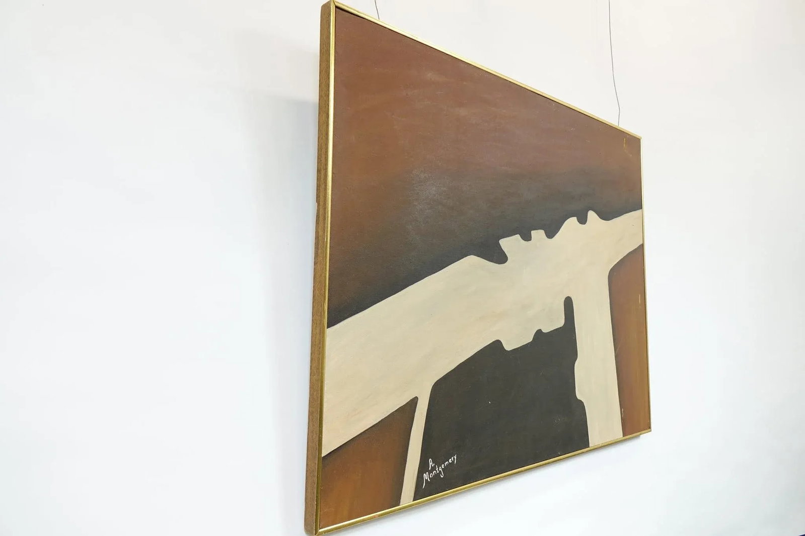 Intersection - Mid 20th Century Abstract Oil on Canvas Signed Original - 4
