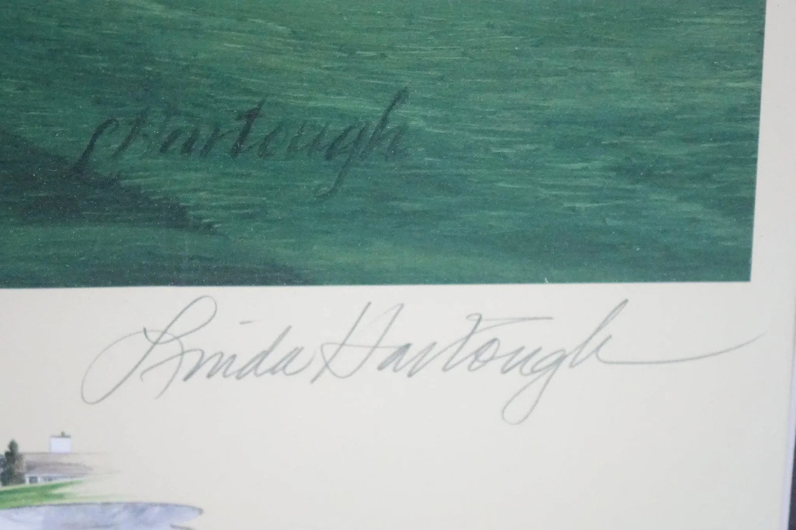 The 16th Hole by Linda Hartough - Late 20th Century Lithograph Signed and Stamped With Signet, Fra - 4