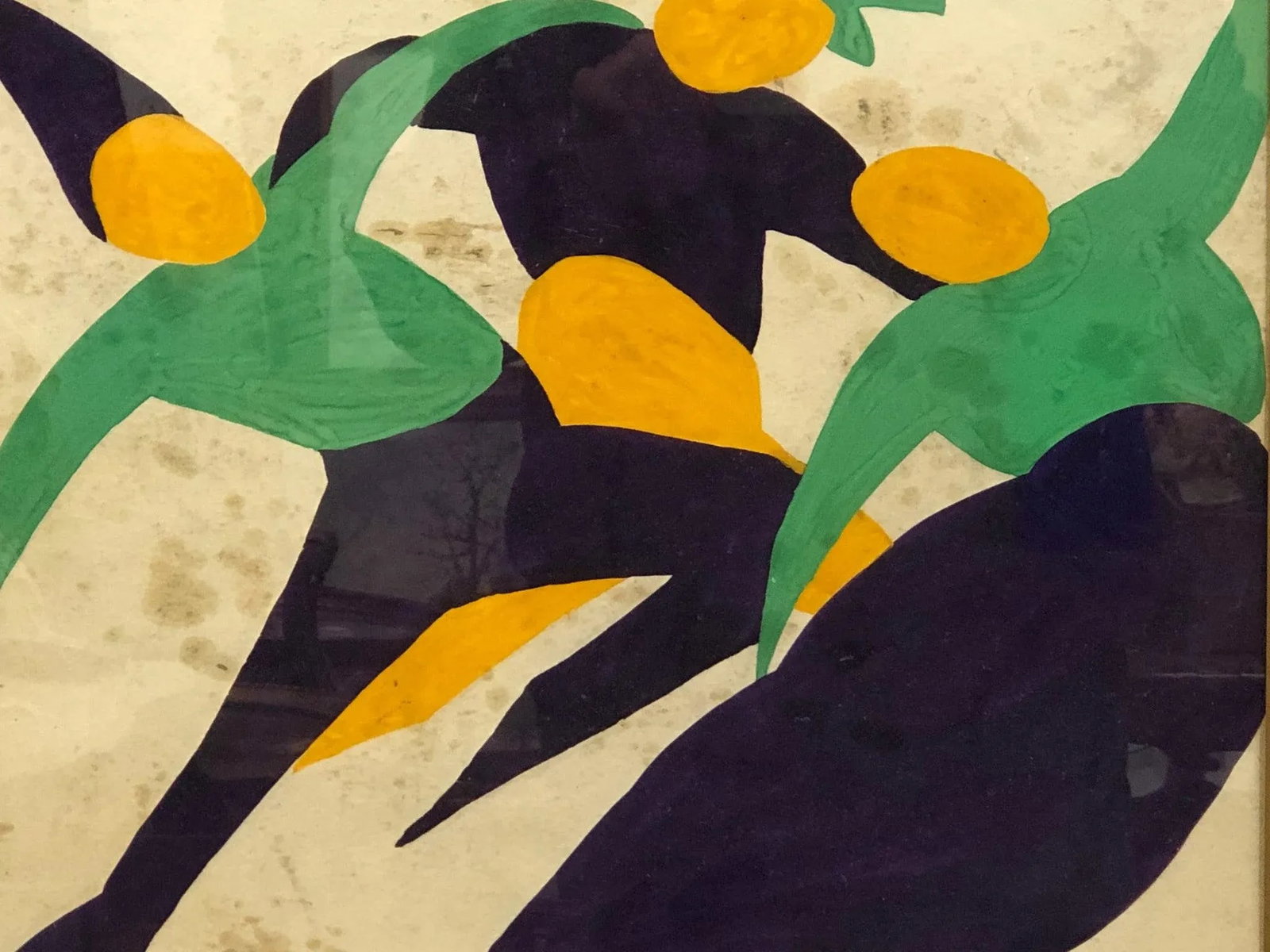 Late 20th Century "The Dancers" – Original Acrylic Painting on Paper - 2