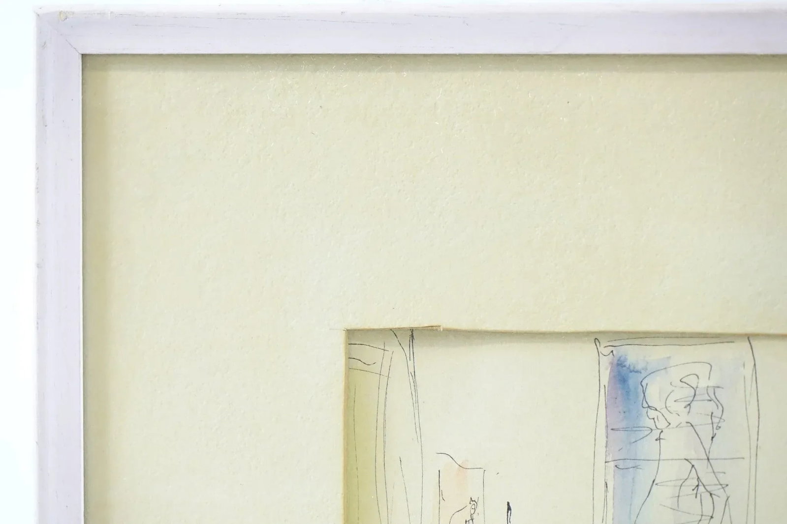 The Day's End - Original Minimalist Pen and Watercolor on Paper Signed - 6