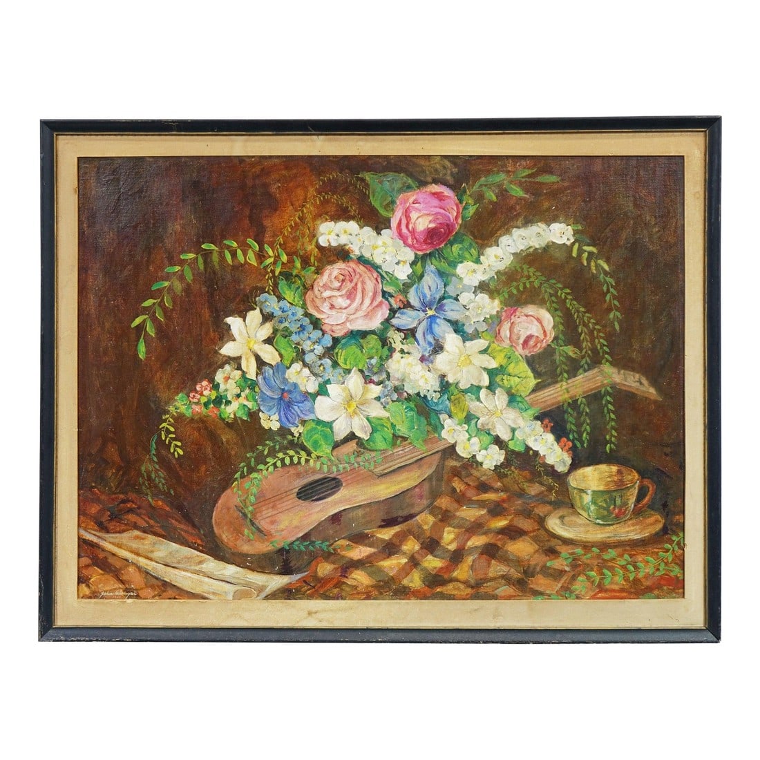 Mid 20th Century Still Life Original Oil on Canvas Signed (1 of 7)