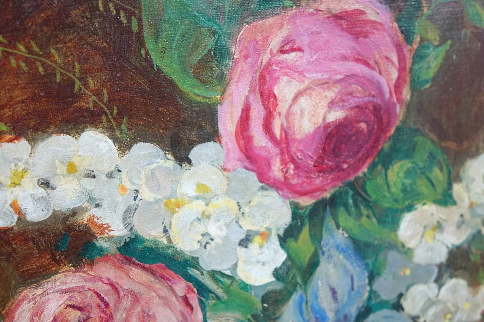 Mid 20th Century Still Life Original Oil on Canvas Signed - 3