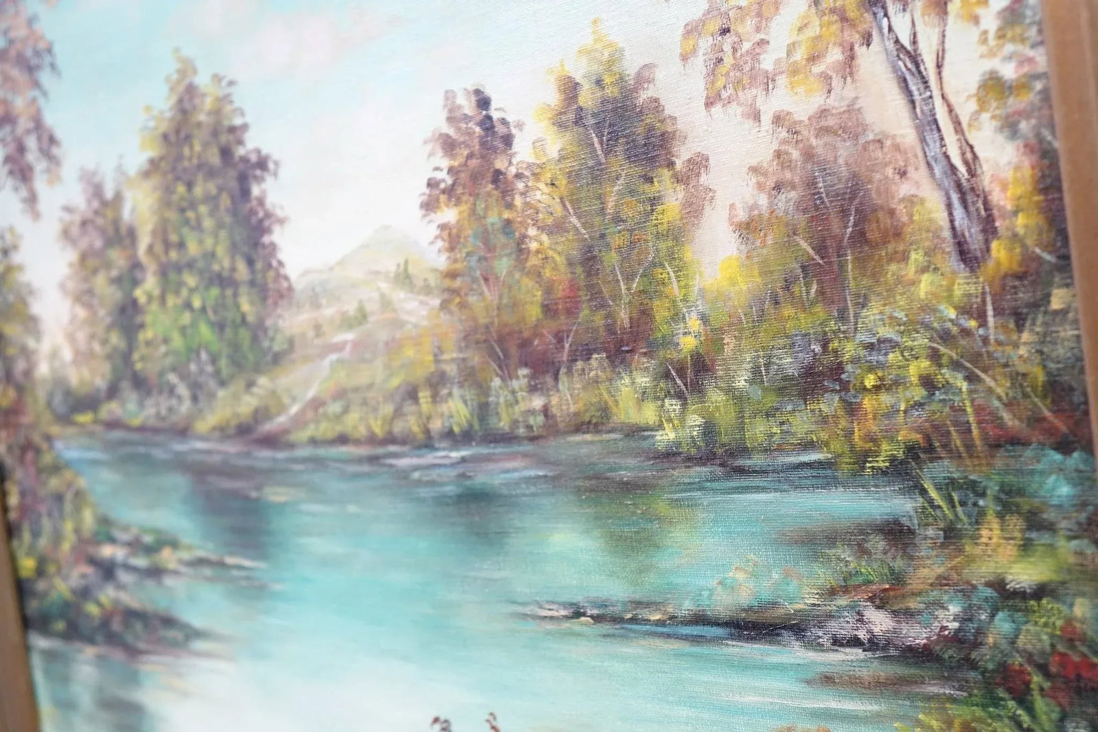 Echoes of a Quiet Day - Mid 20th Century Original Oil on Canvas Signed, Framed - 2