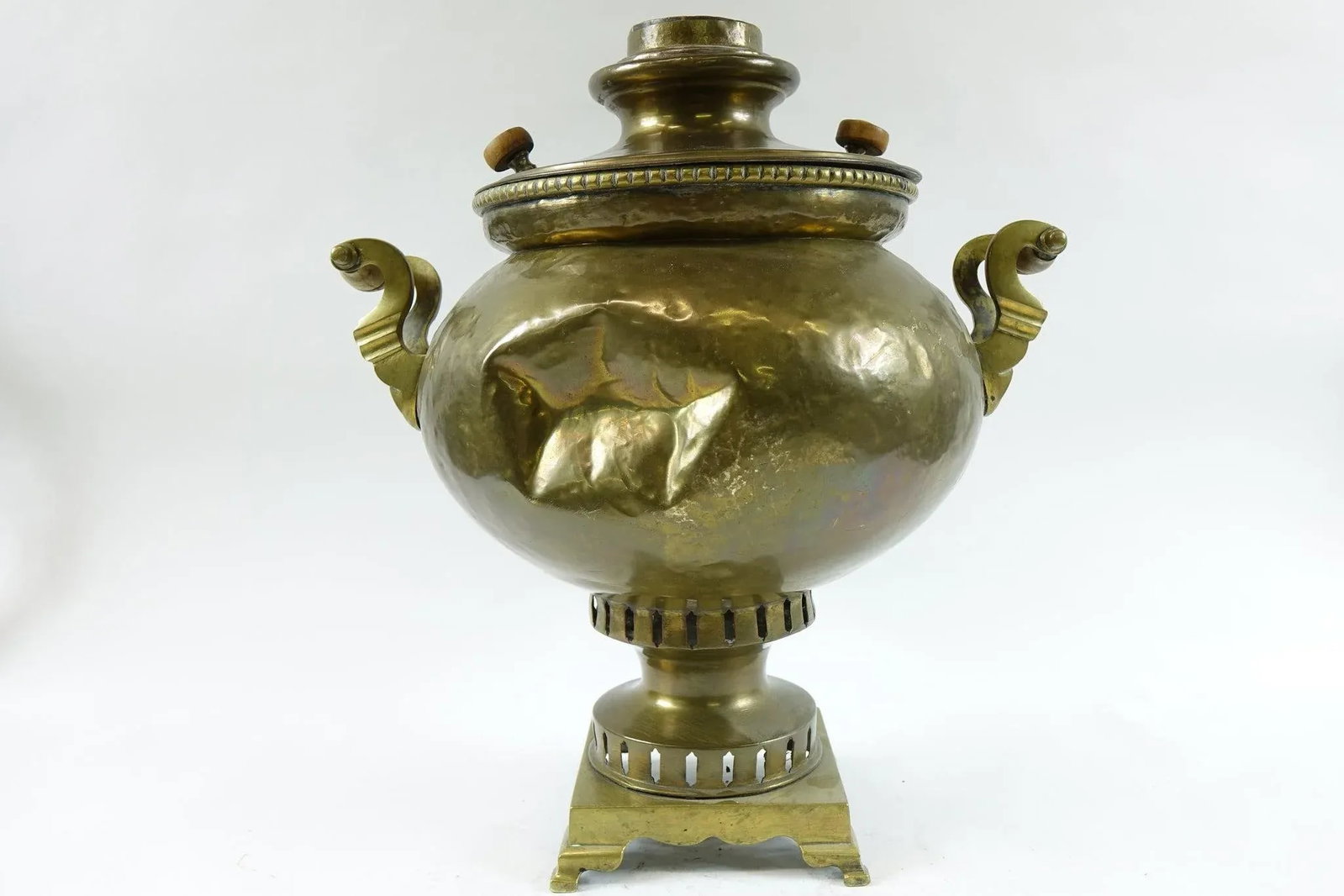 Antique Brass Russian Samovar 19th Century With Stamps - 7