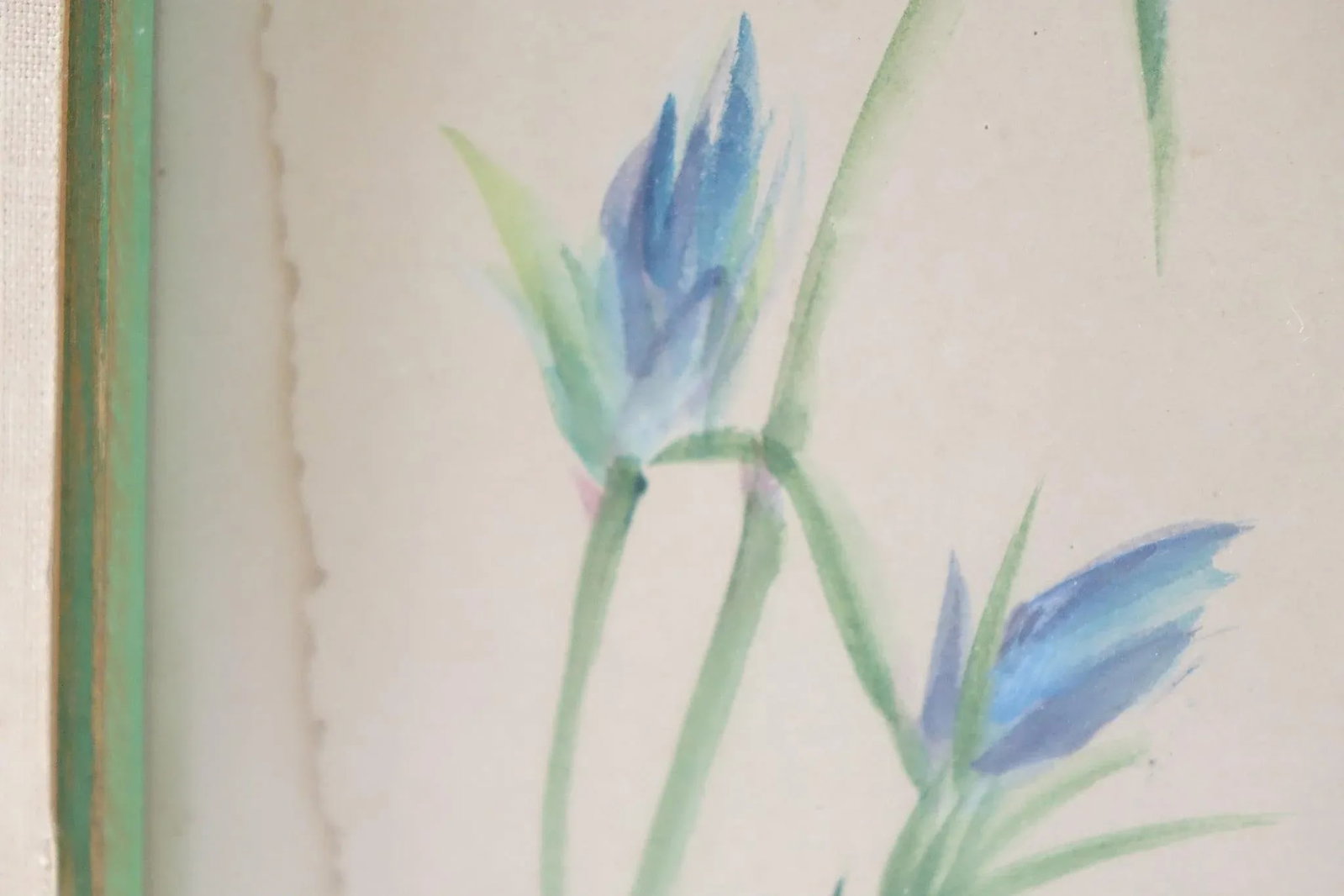 Whispering Blossoms - Original Asian Watercolor Painting Signed - 2
