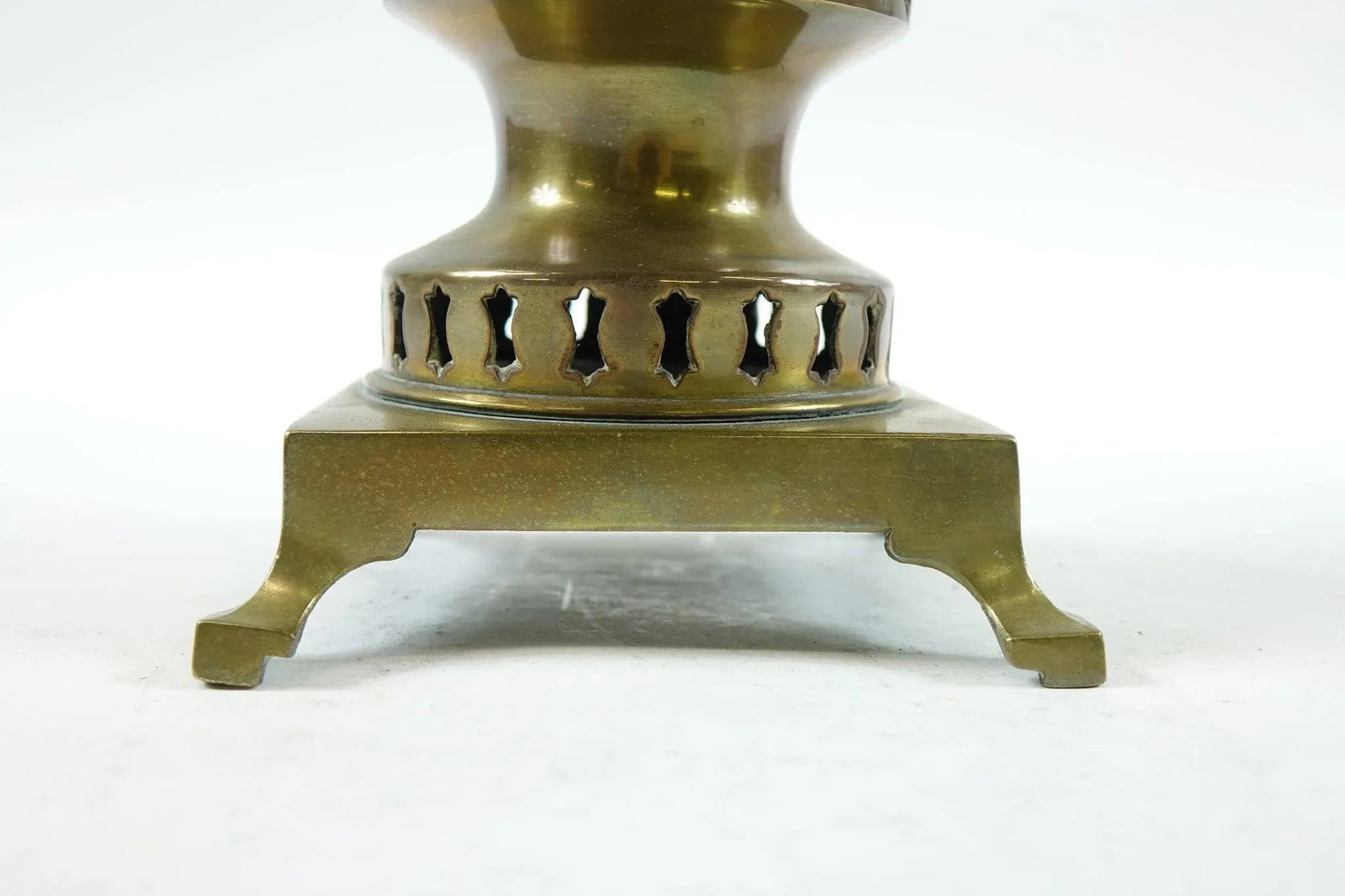 Antique Brass Russian Samovar 19th Century With Stamps Missing Two Top Knobs - 2