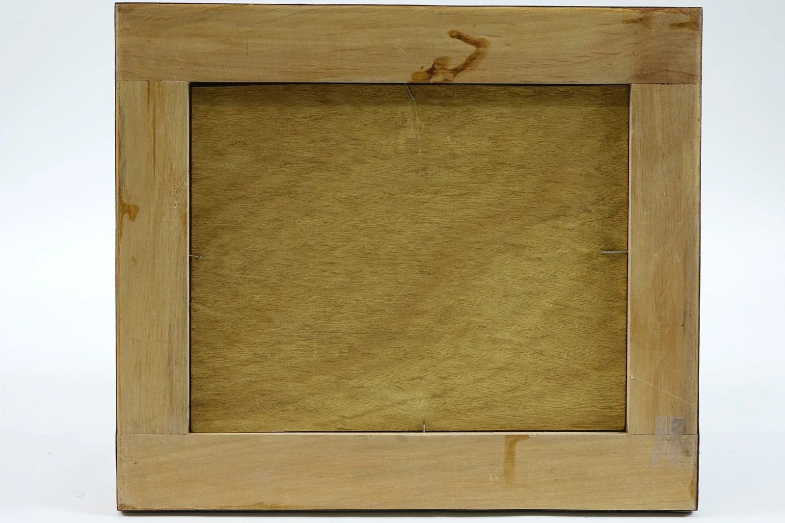 Mid 20th Century Original Persian Khatam With Inlaid Artwork Paint on Faux Ivory Signed, Framed - 4