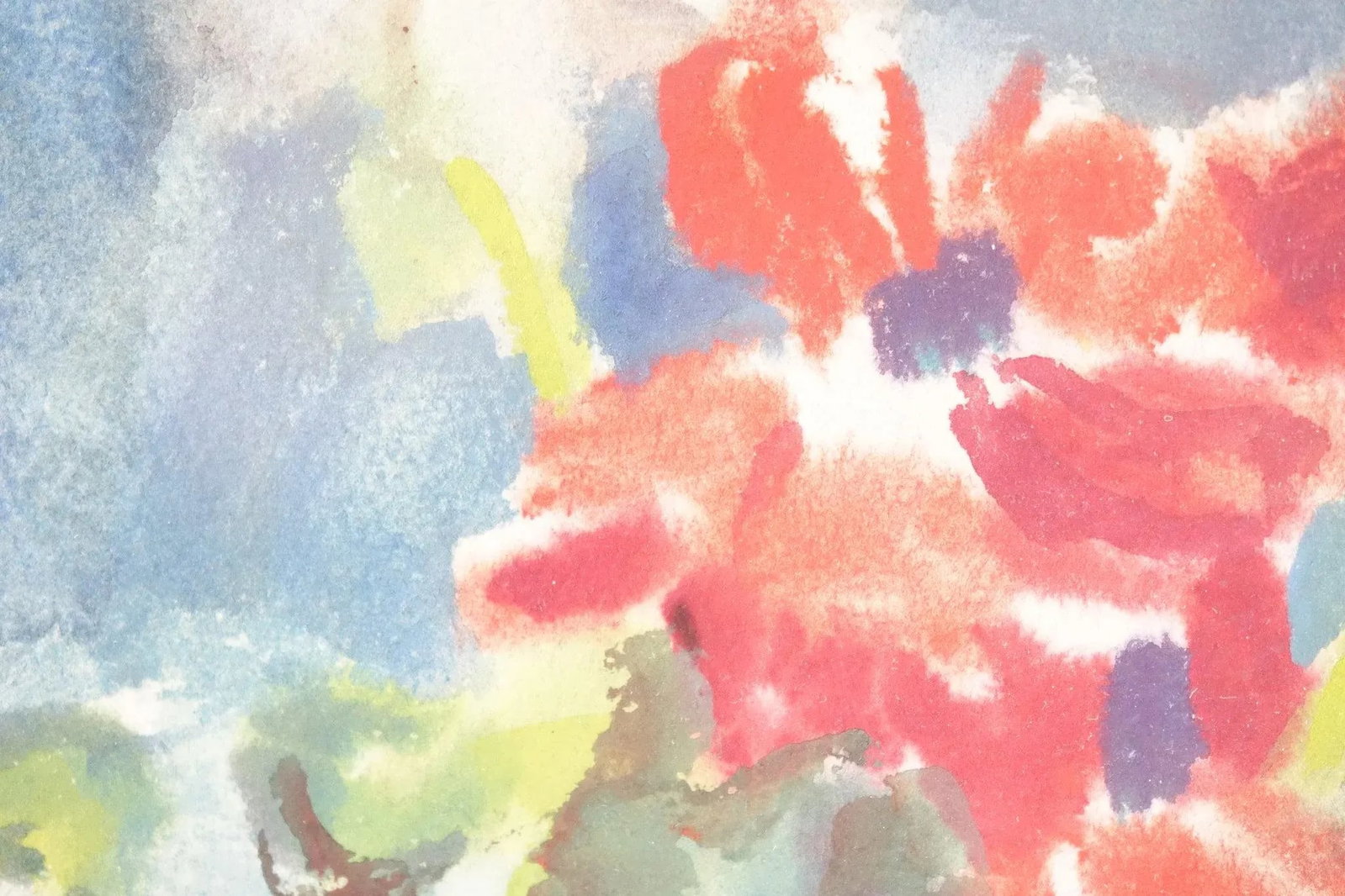 Flowers Vase Original Watercolor on Watercolor Paper - 4