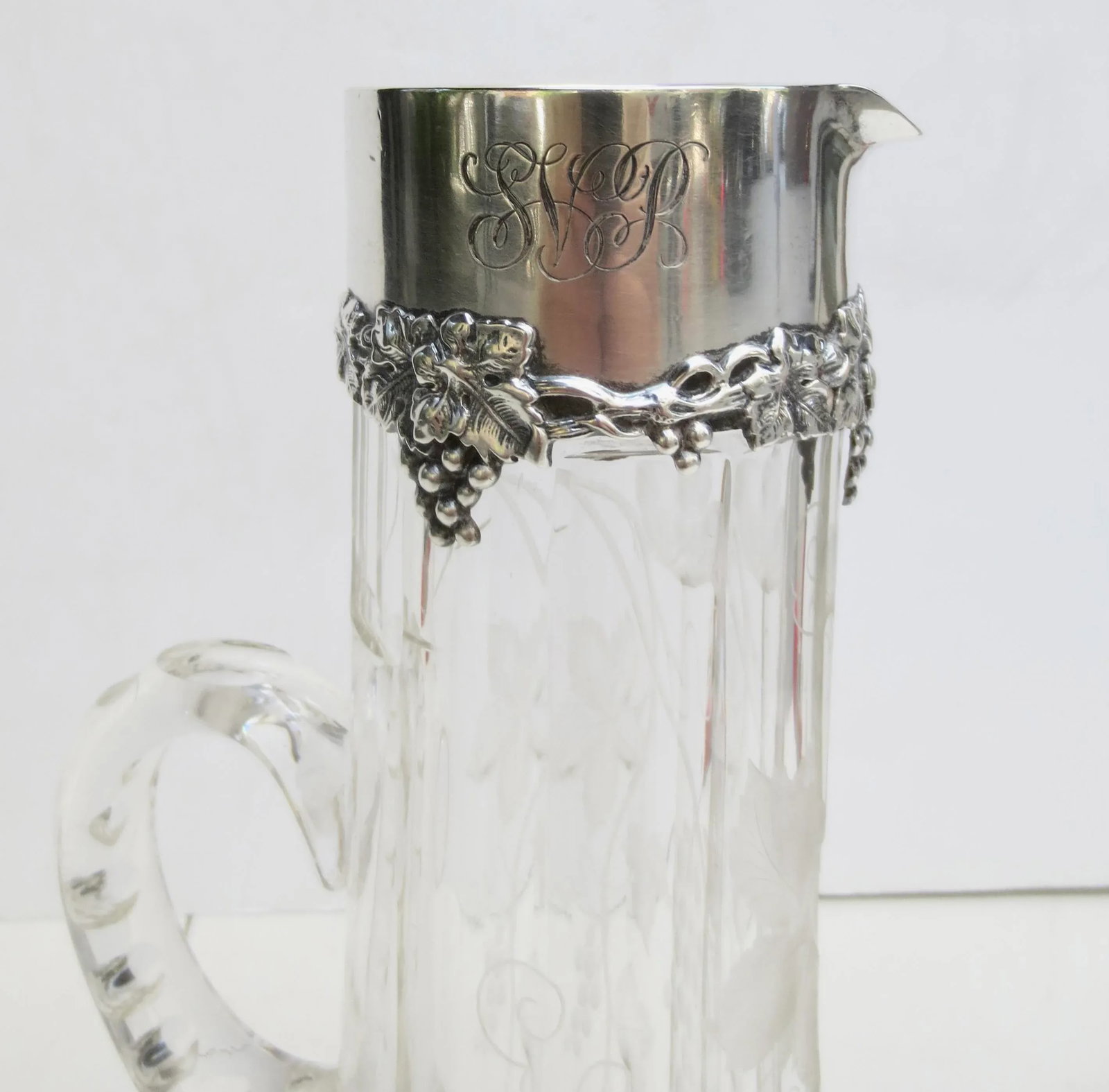Antique Claret Sherry Brandy Pitcher Circa 1905 - 5