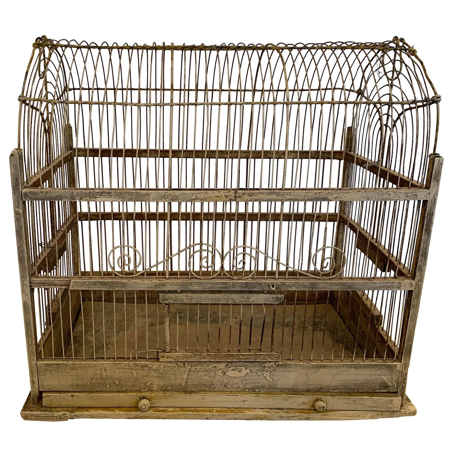 Large Metal Arched Top Vintage Birdcage - 13