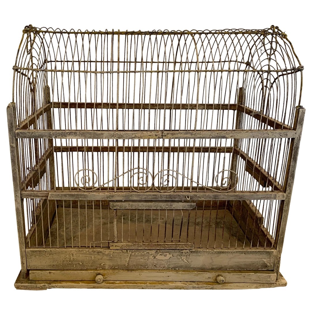Large Metal Arched Top Vintage Birdcage (1 of 13)