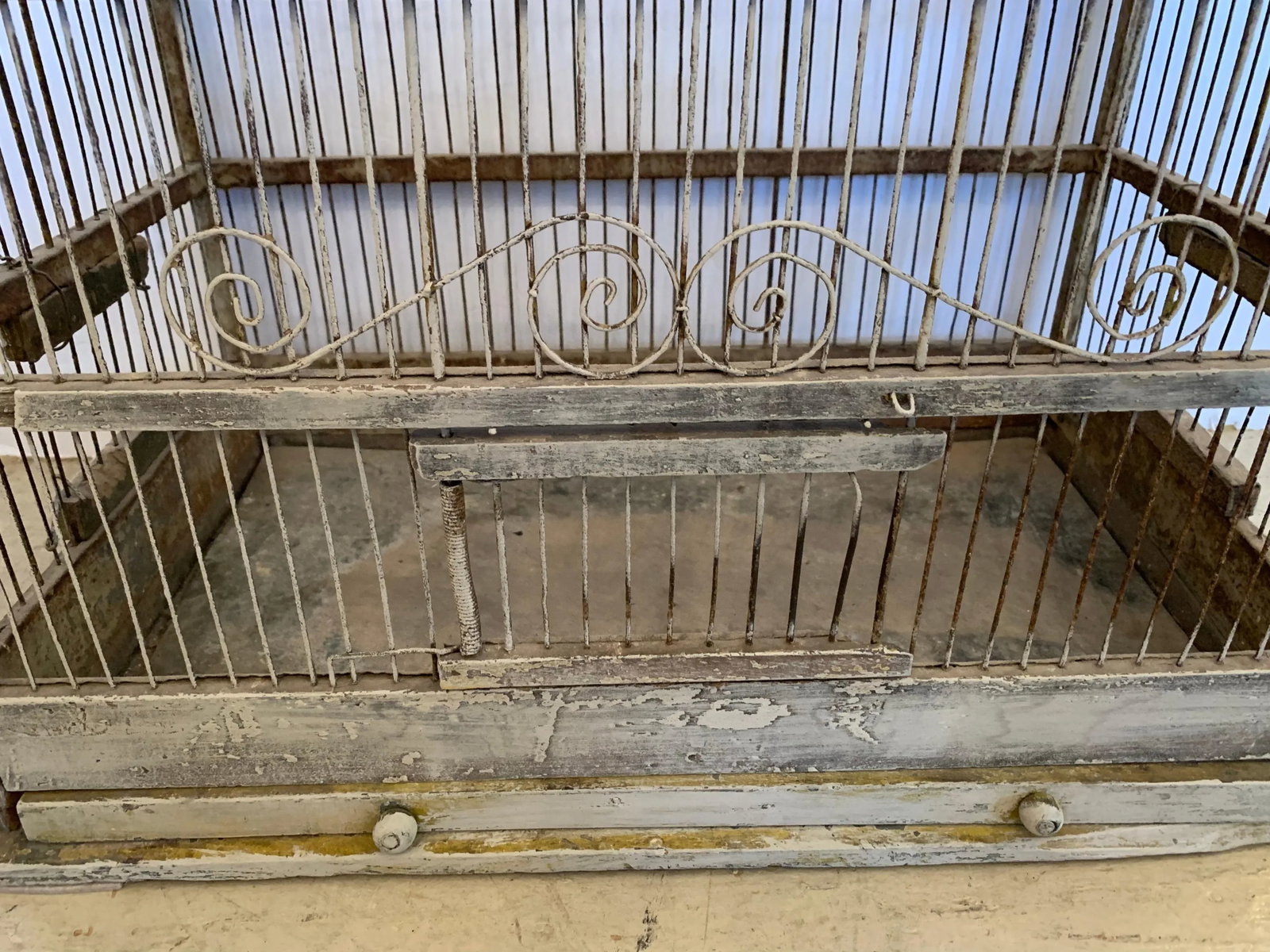 Large Metal Arched Top Vintage Birdcage - 3
