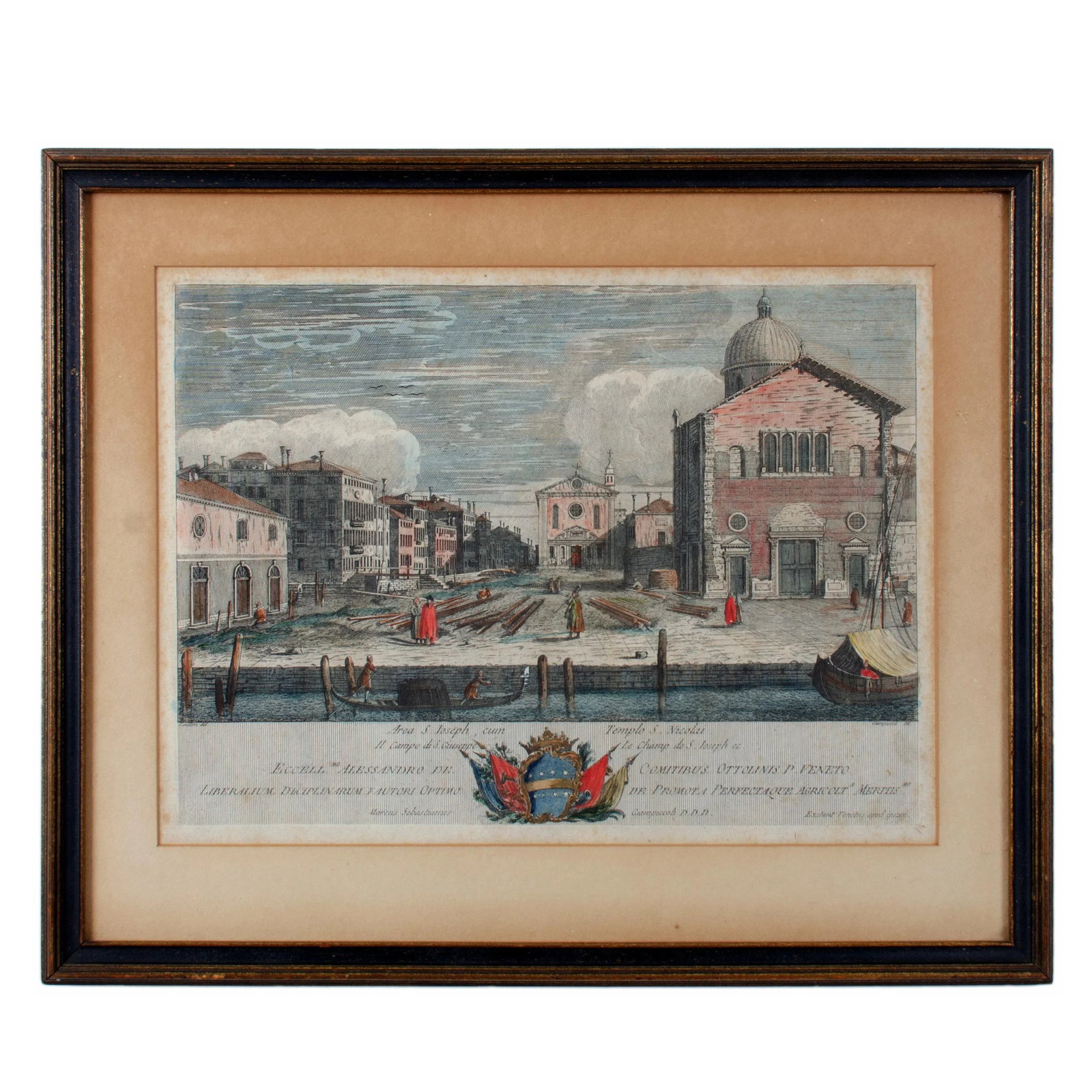 Italian Prints, Views of Venice Engravings by Marco Sebastiano Giampiccoli - a Pair - 2