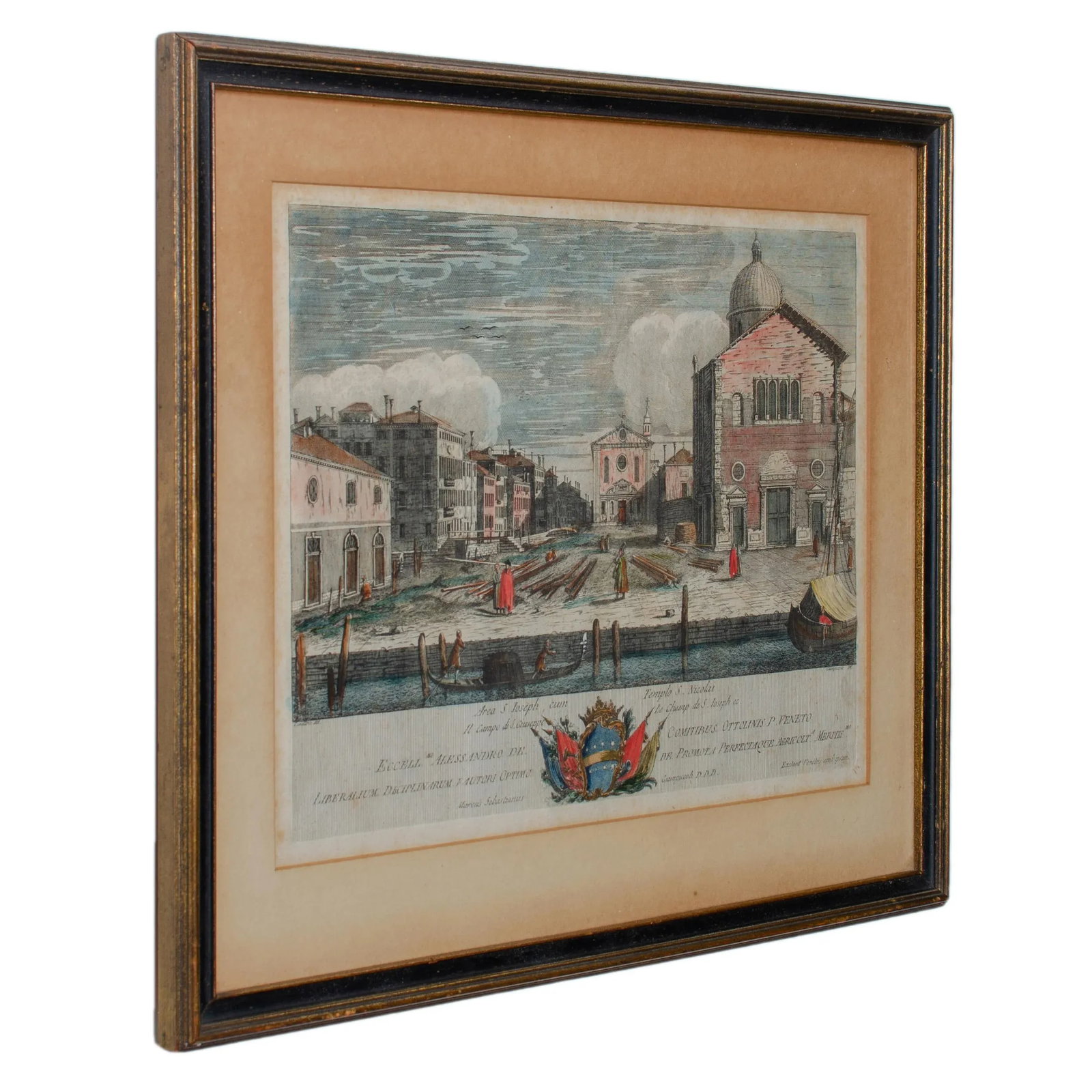 Italian Prints, Views of Venice Engravings by Marco Sebastiano Giampiccoli - a Pair - 4