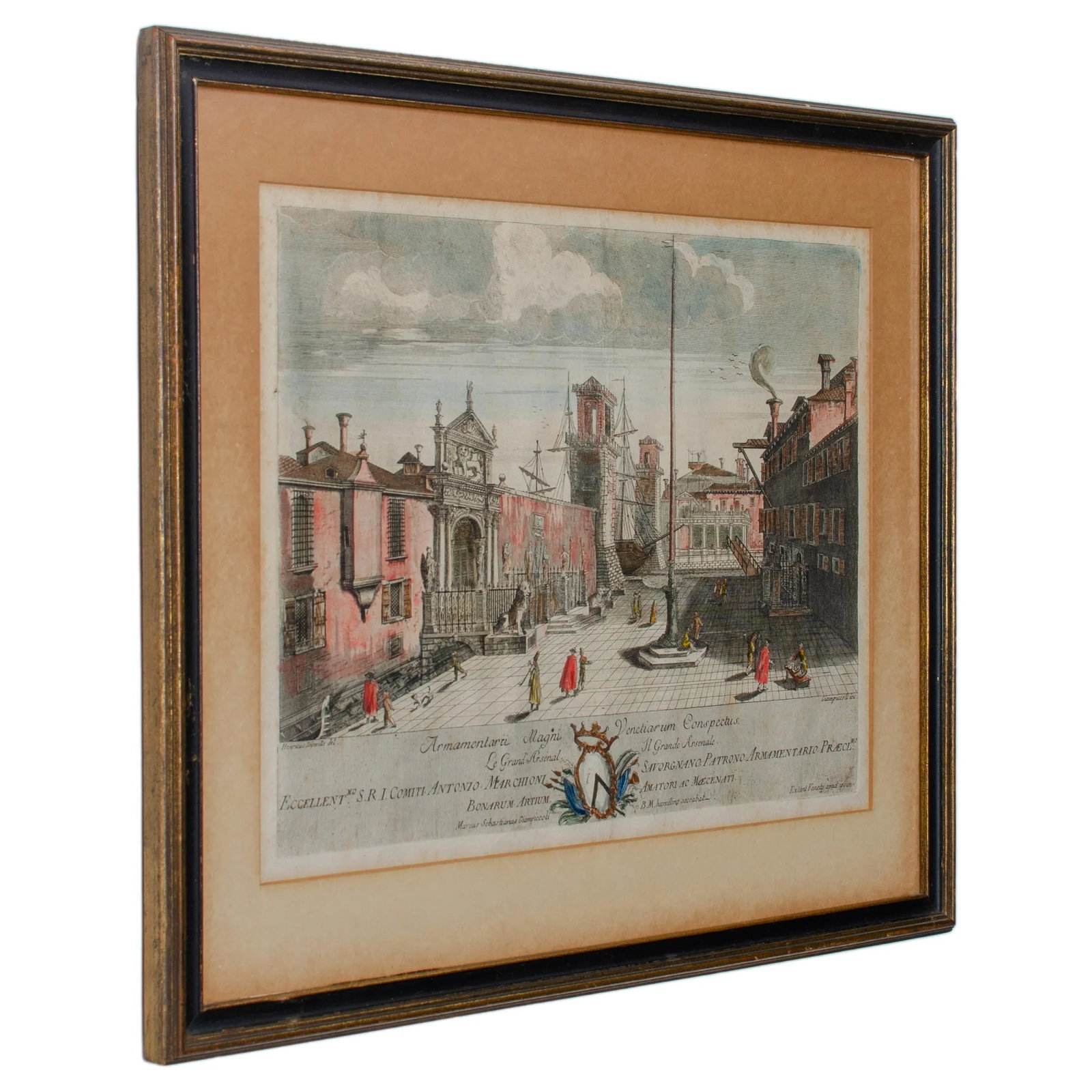 Italian Prints, Views of Venice Engravings by Marco Sebastiano Giampiccoli - a Pair - 5
