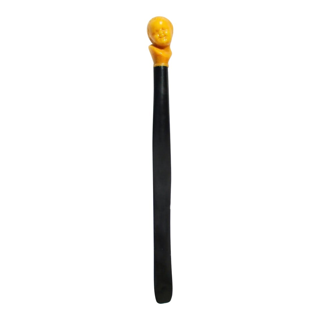 Vintage Page Turner Circa 30s: . Bakelite handle with ebonized blade. Vintage Page-turner with a Bakelite head of the crying child. Such a popular theme is found in many things from lamps, bookends, salt and pepper, etc. Bakelite