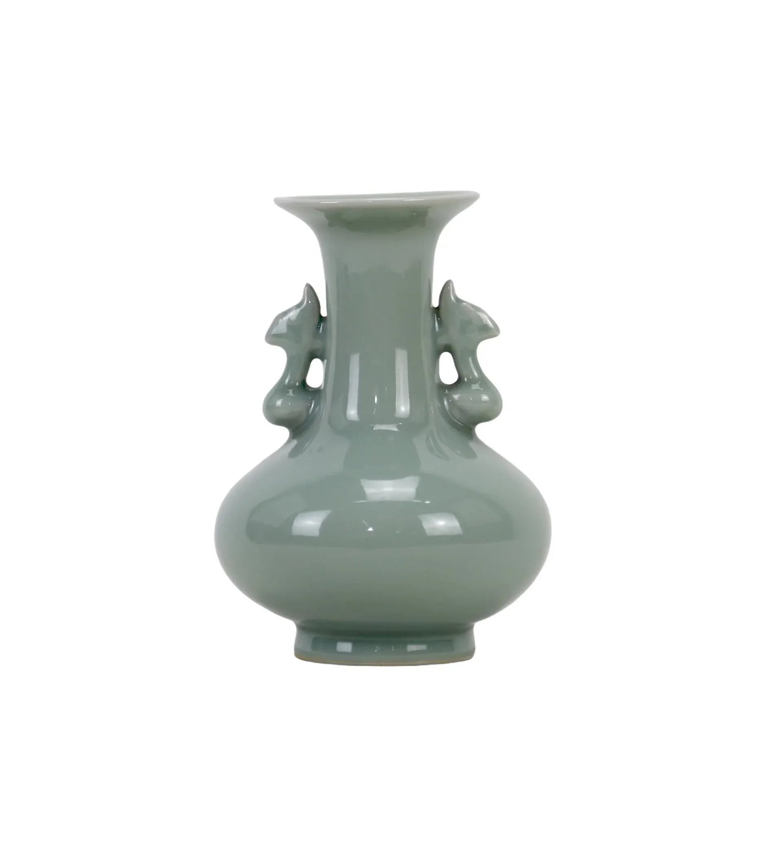Pair of Chinese Longquan Kiln Powder Green Glaze Amphorae - 3