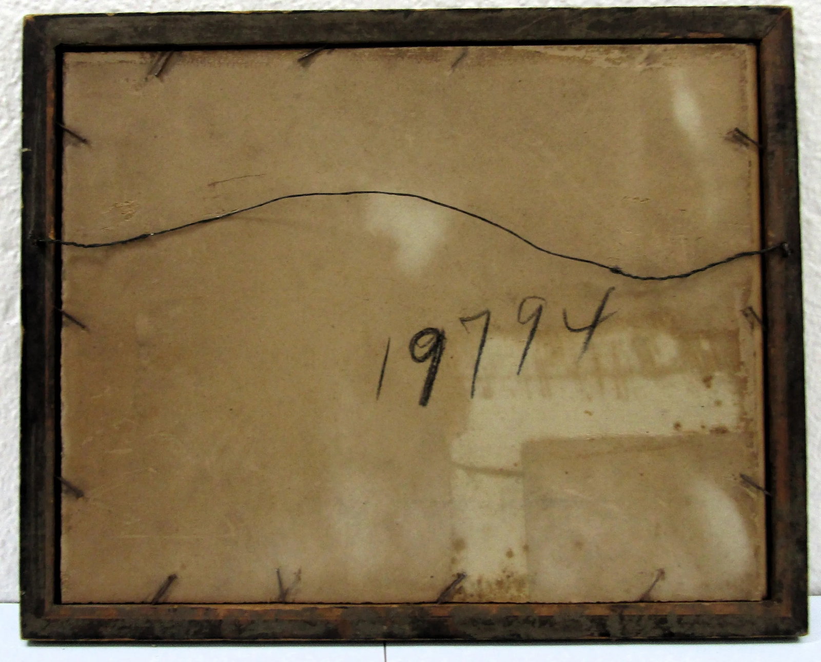 1920s Antique Riley's Way Philadelphia Group of Men Front of Original Body-Iron Sign, Framed - 5