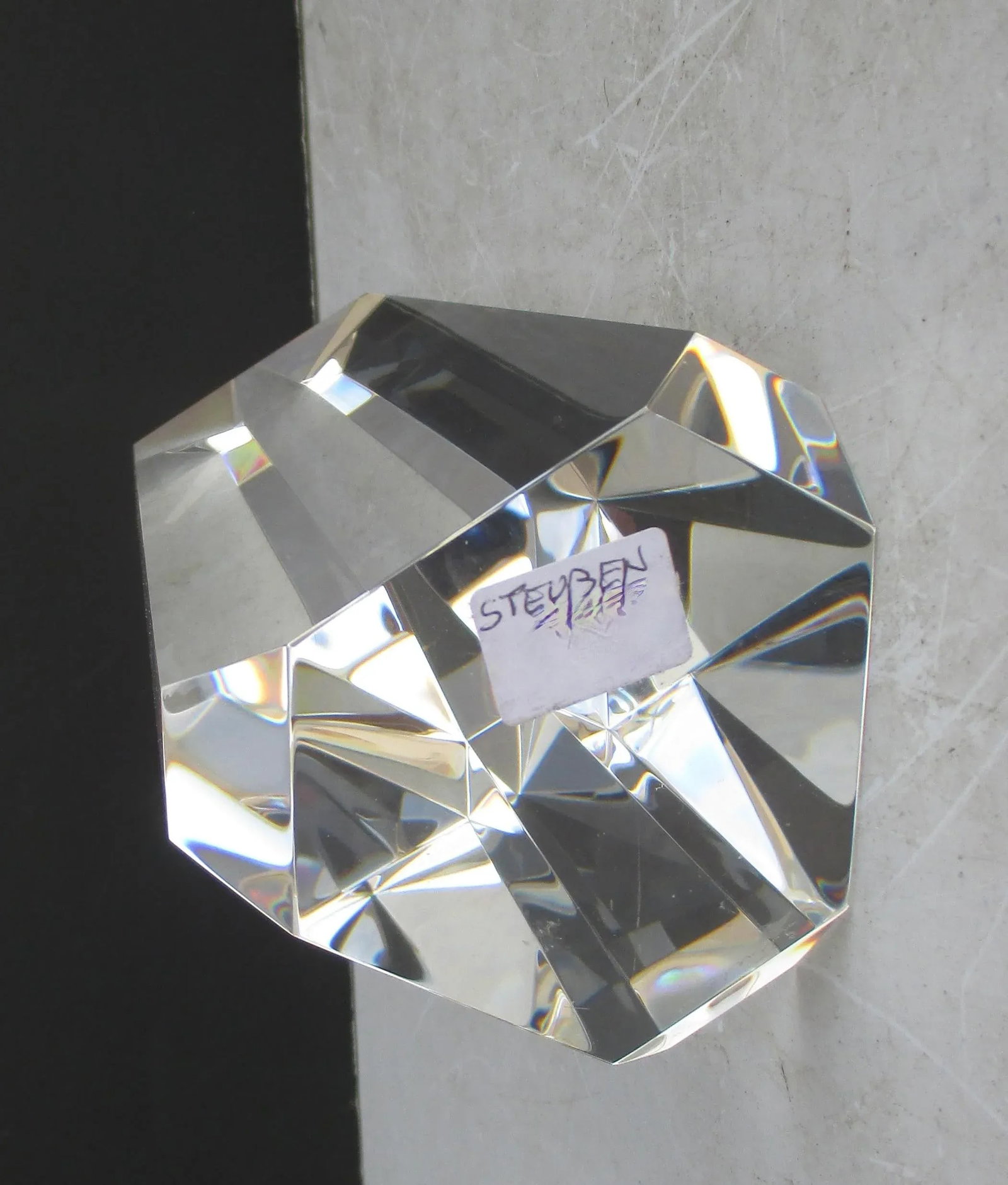 Stuben Crystal Obelisk Vintage 80s' - 7