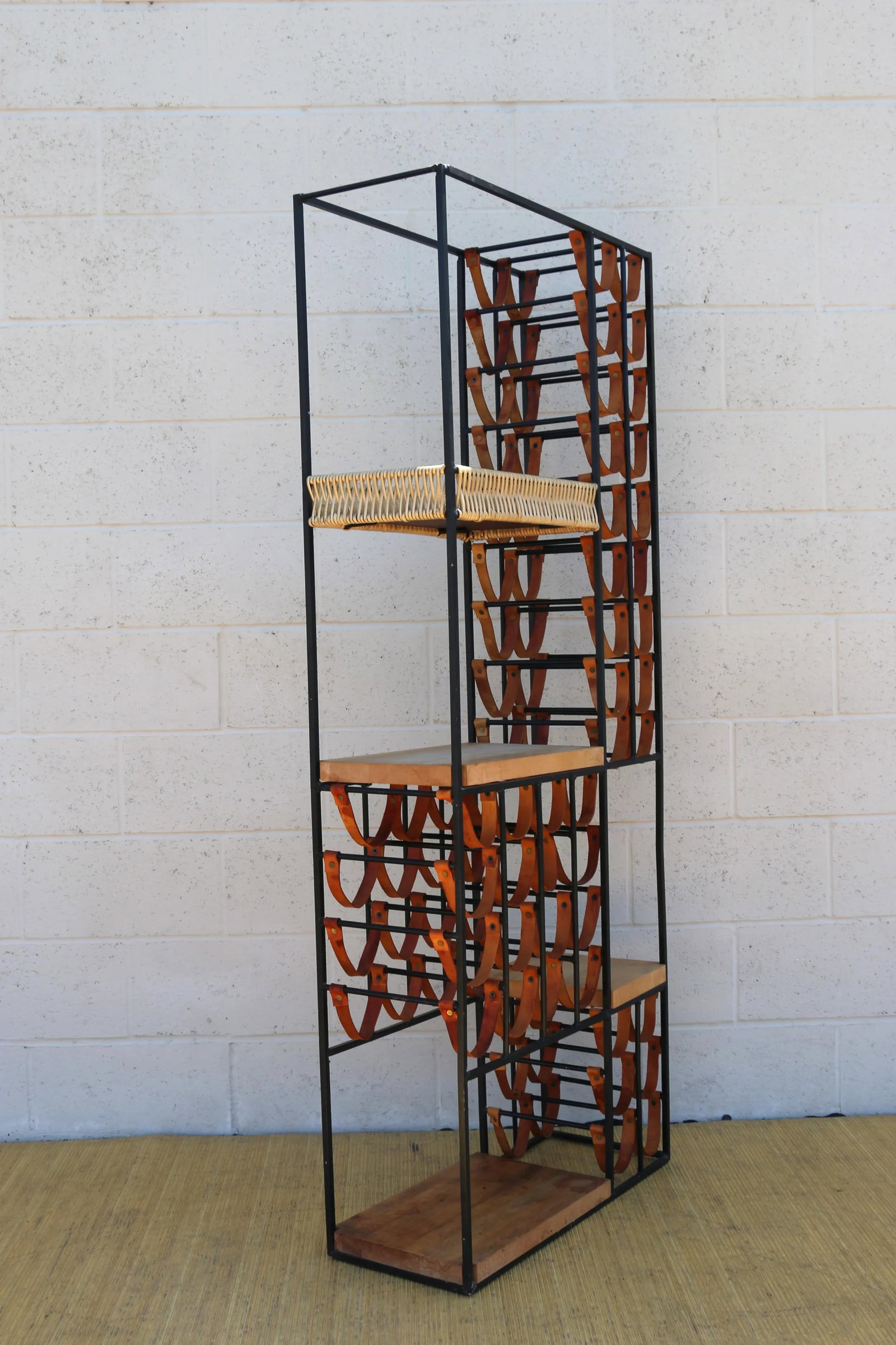 Vintage 1960s Extra Large Wine Rack With Shelving by Arthur Umanoff - 3