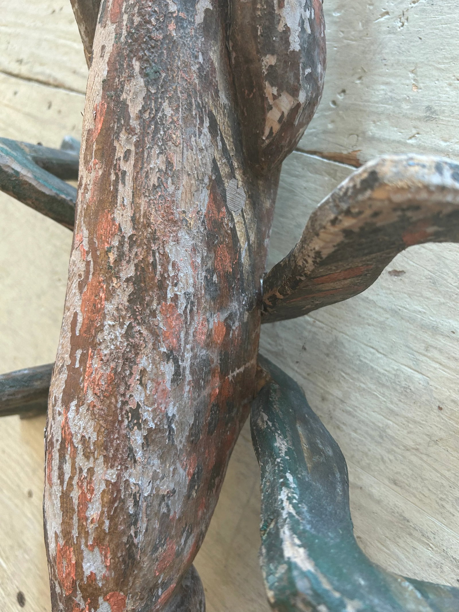 Folk Art Hand Made Antique Grasshopper Sculpture - 9