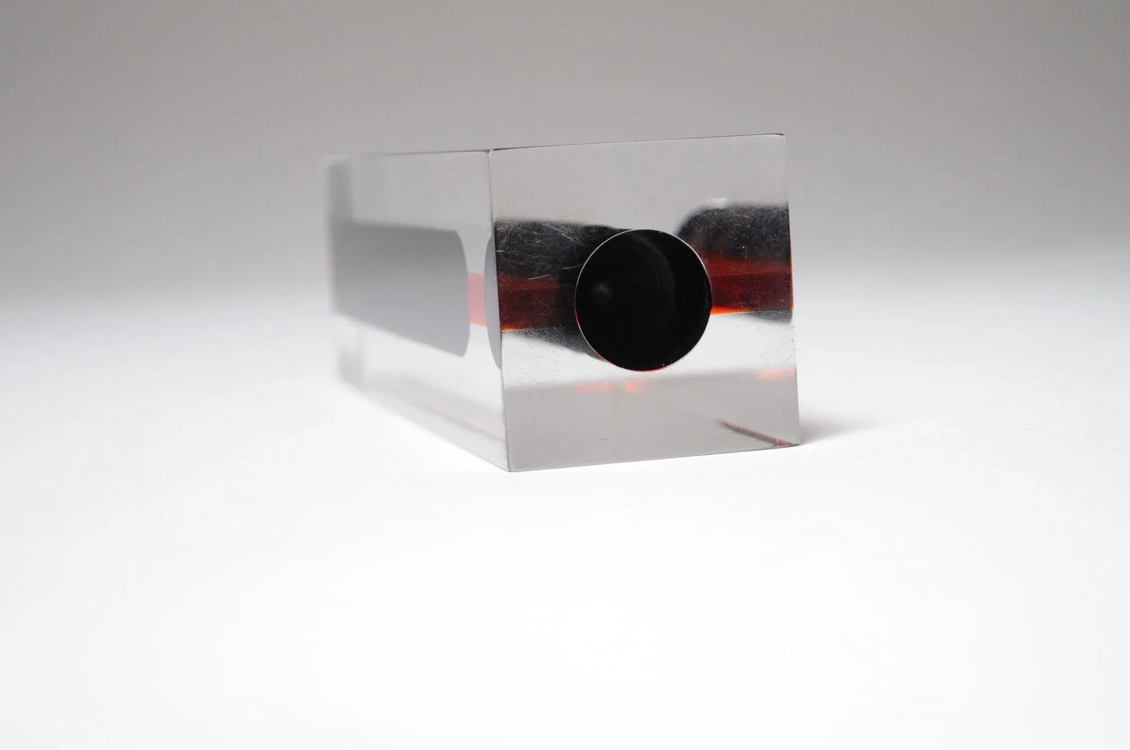 Italian Modern Orange and Black Lucite Soliflore / Bud Vase After Luigi Massoni - 9