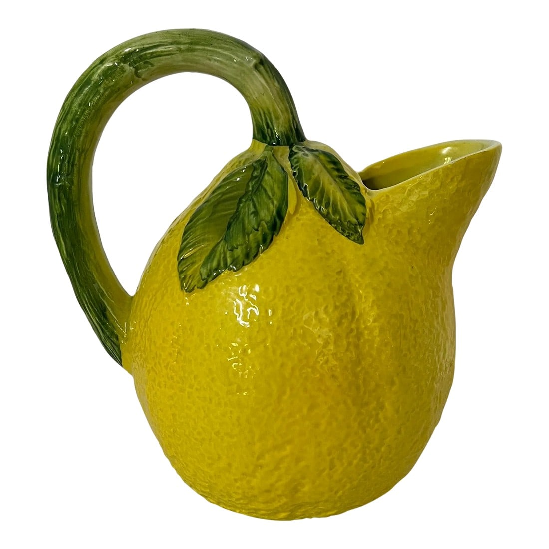 Italian Majolica Lemon Form Pitcher (1 of 5)