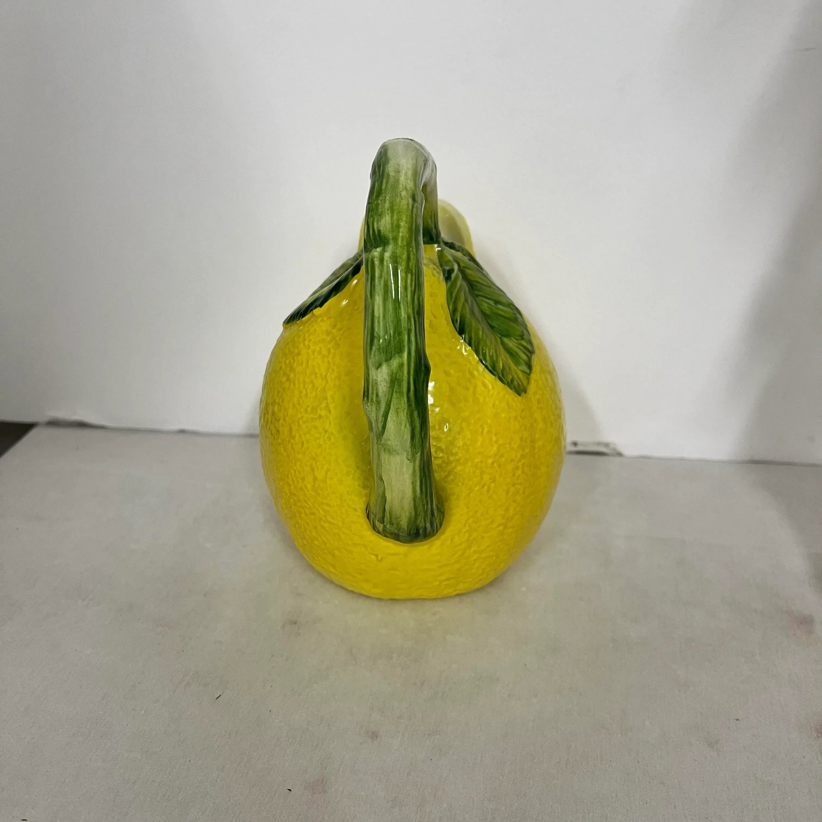 Italian Majolica Lemon Form Pitcher - 3