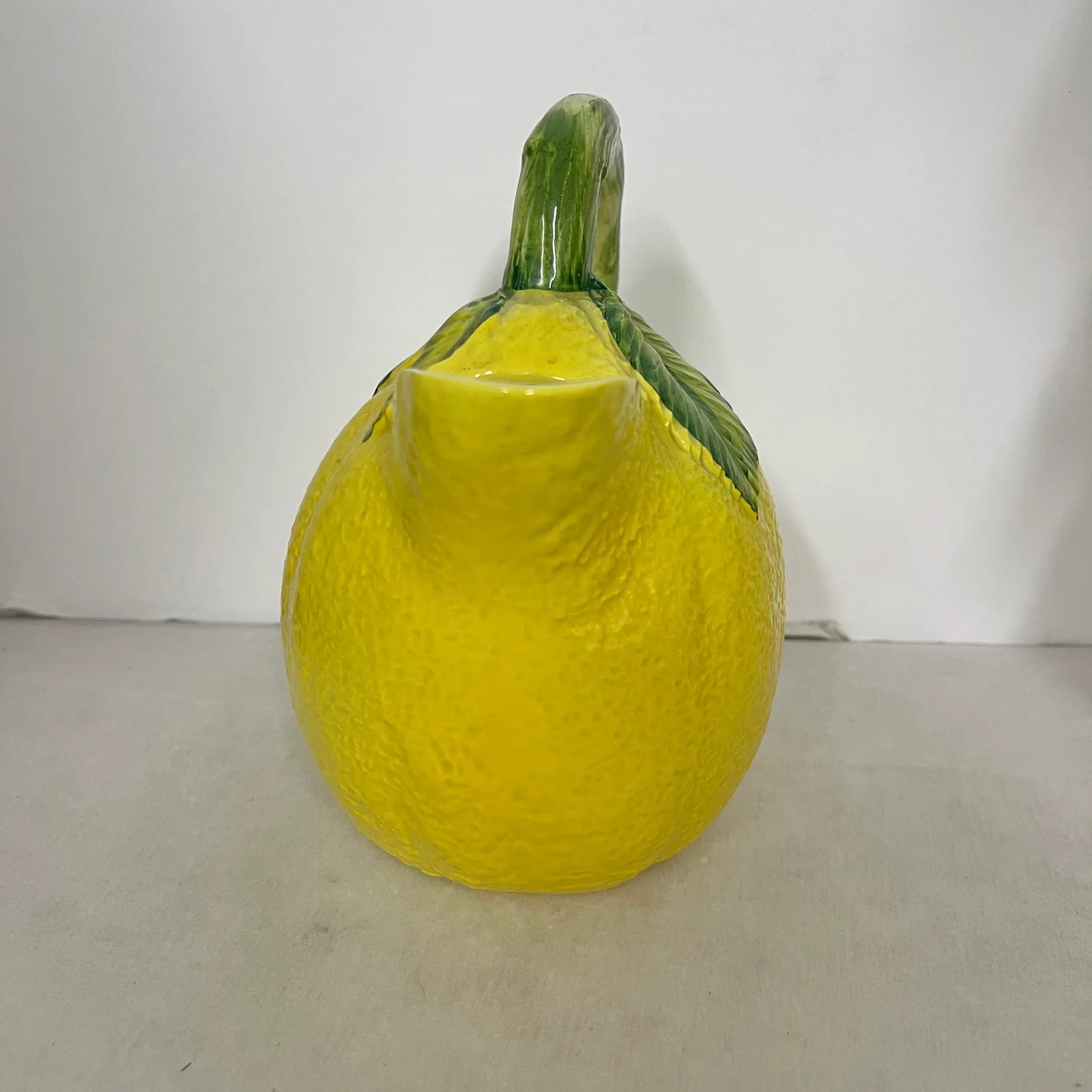 Italian Majolica Lemon Form Pitcher - 4