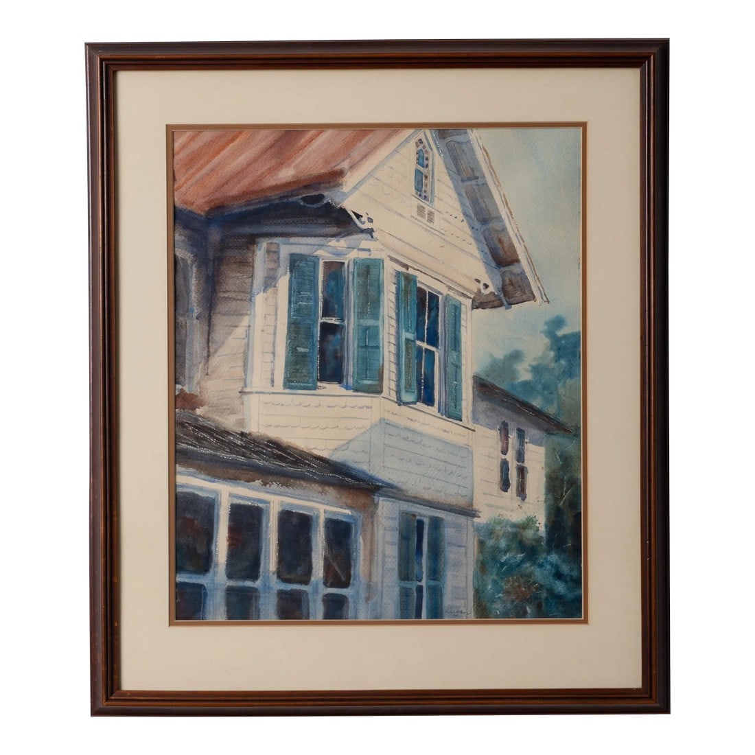 Dixie Dugan - South Carolina Watercolor Painting: Dixie Dugan (American, b.1928) A watercolor on paper depicting a historic South Carolina home by the Myrtle Beach artist. sight: 17 by 20 Â¾ inches frame: 25 by 29 inches Condition: