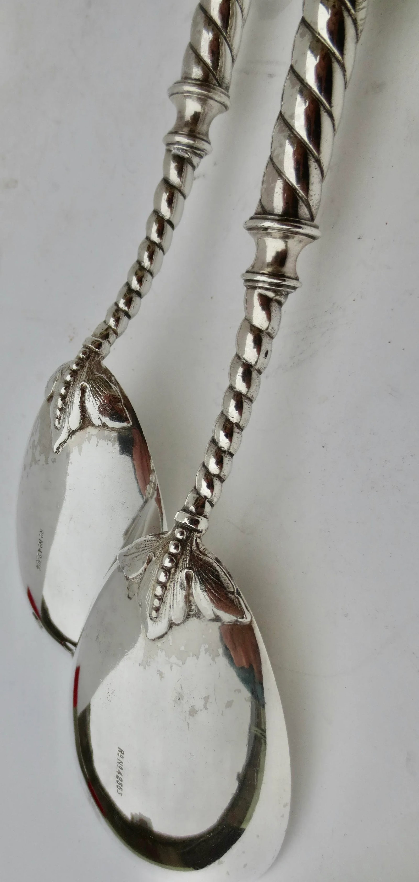 Late 19th Century SilverPlate Salad Spoon and Fork Server - 4