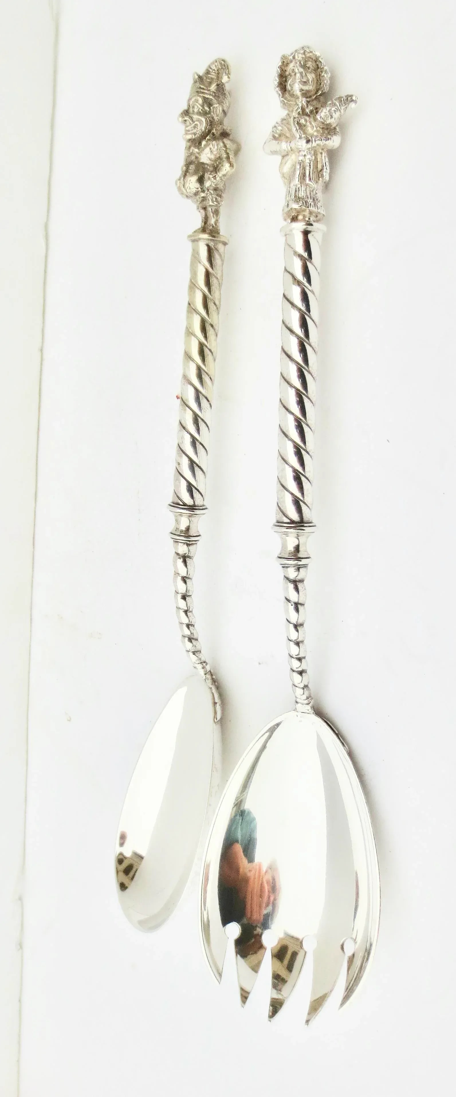 Late 19th Century SilverPlate Salad Spoon and Fork Server - 7