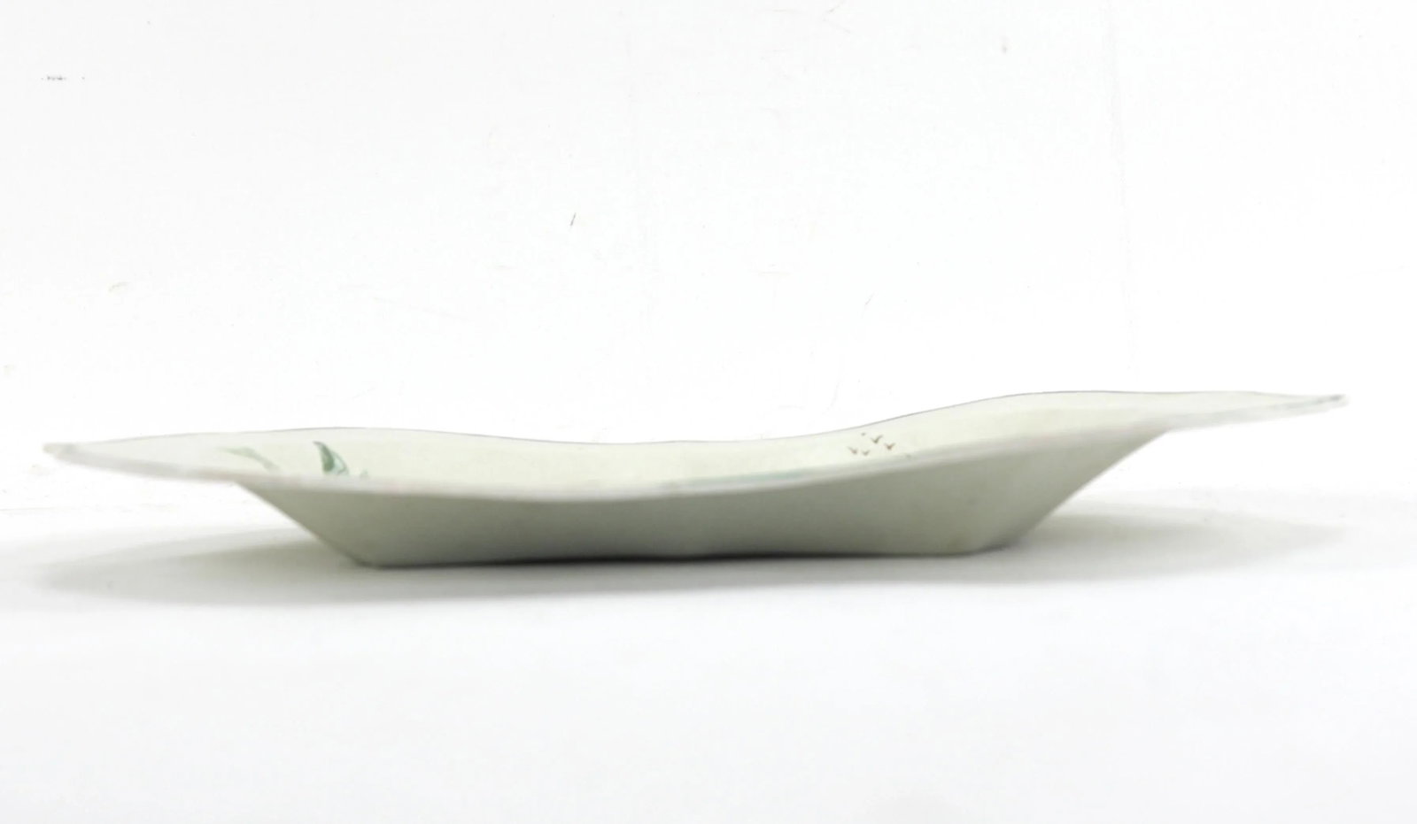 Vintage White Hand Painted Chinoiseries Plate and Serving Tray - 3