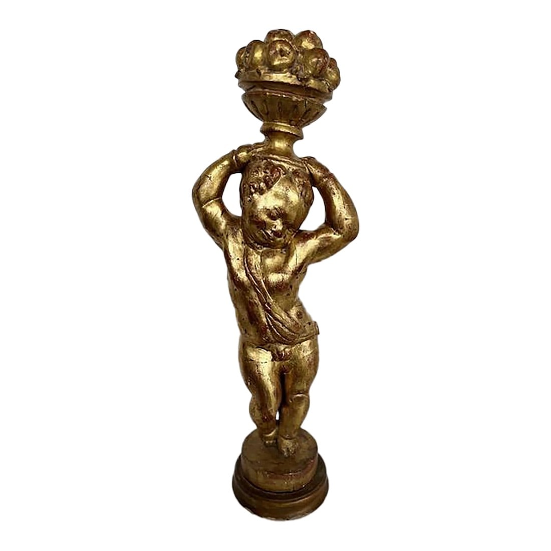 Gold Putti Wood Statue (1 of 9)