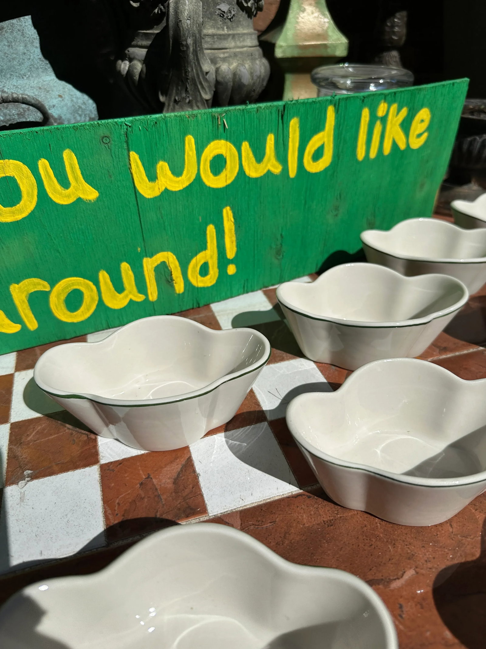 1970s HLC Usa Collection of Ceramic Clover Shaped Bowls- Set of 12 - 3
