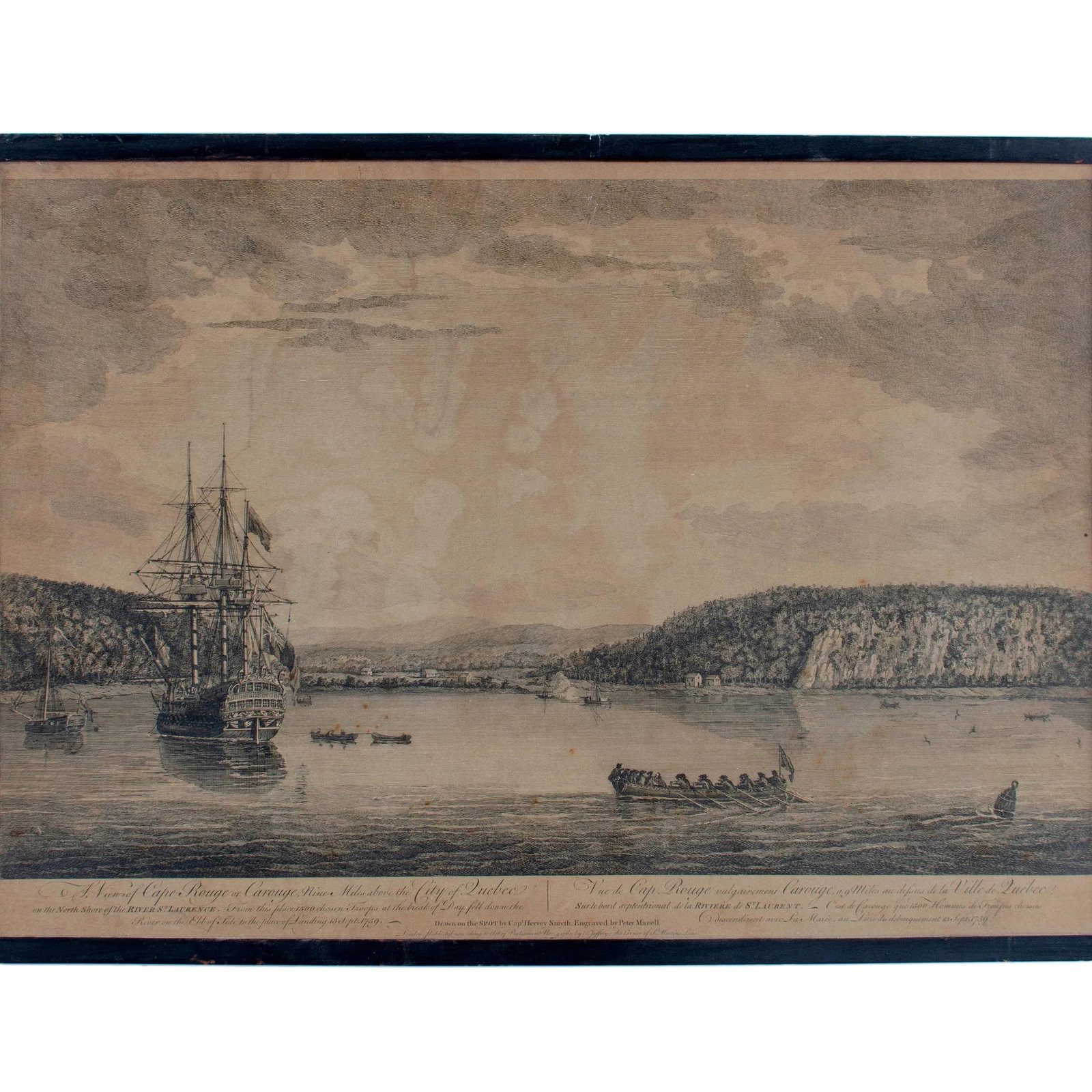 A View of Cape Rouge, Quebec, Canada, Mazell After Capt. Hervey Smyth, C.1760s - 3