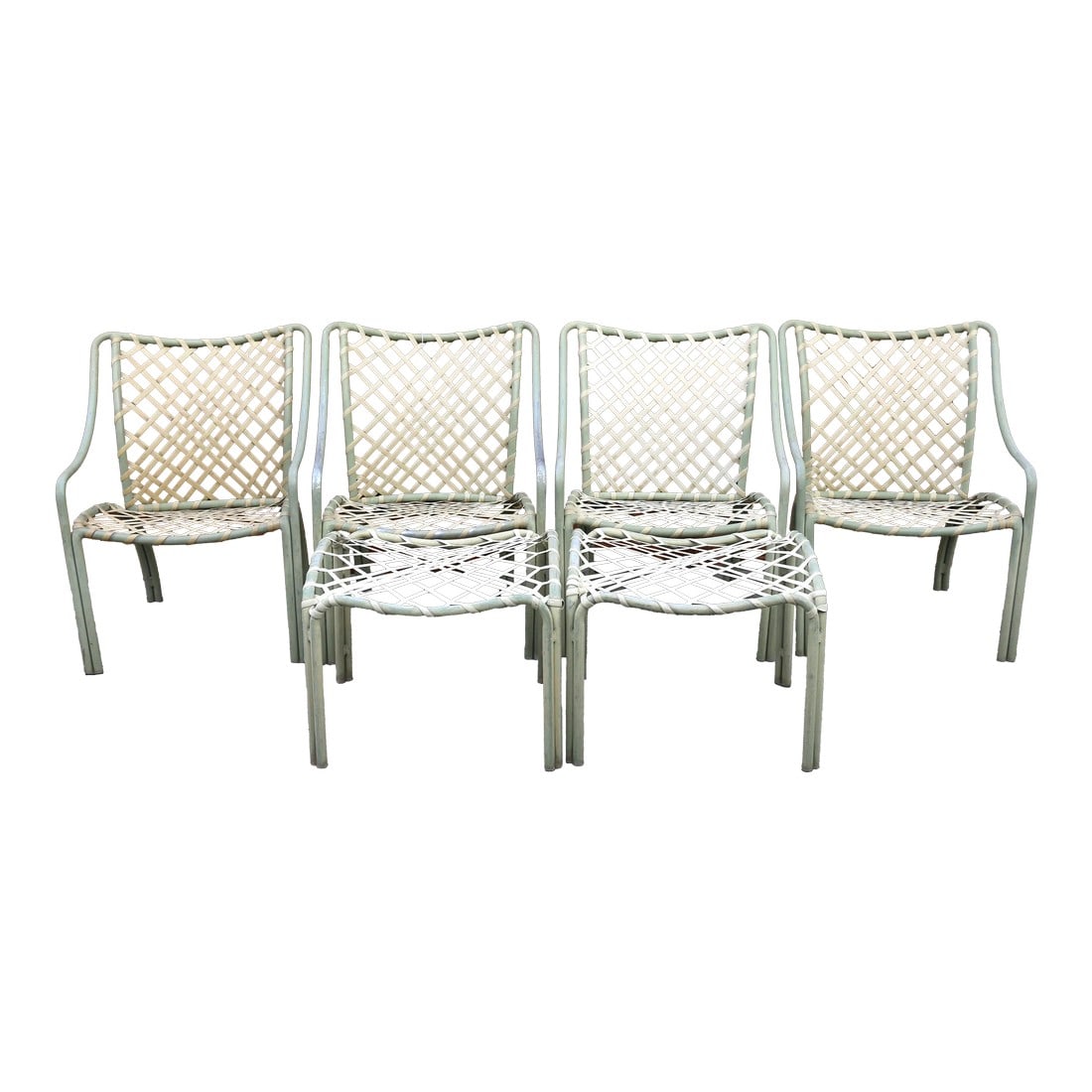 Vintage Set of Four Tamiami Patio Lounge Chairs With Two Ottomans by Brown Jordan (1 of 12)