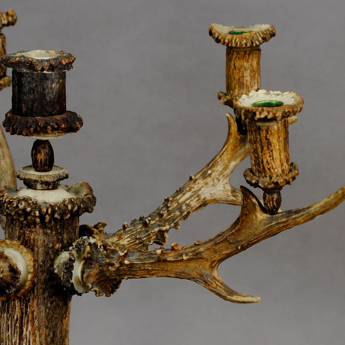Large Five Armed Cabin Decor Antler Candelabra 1880 - 3