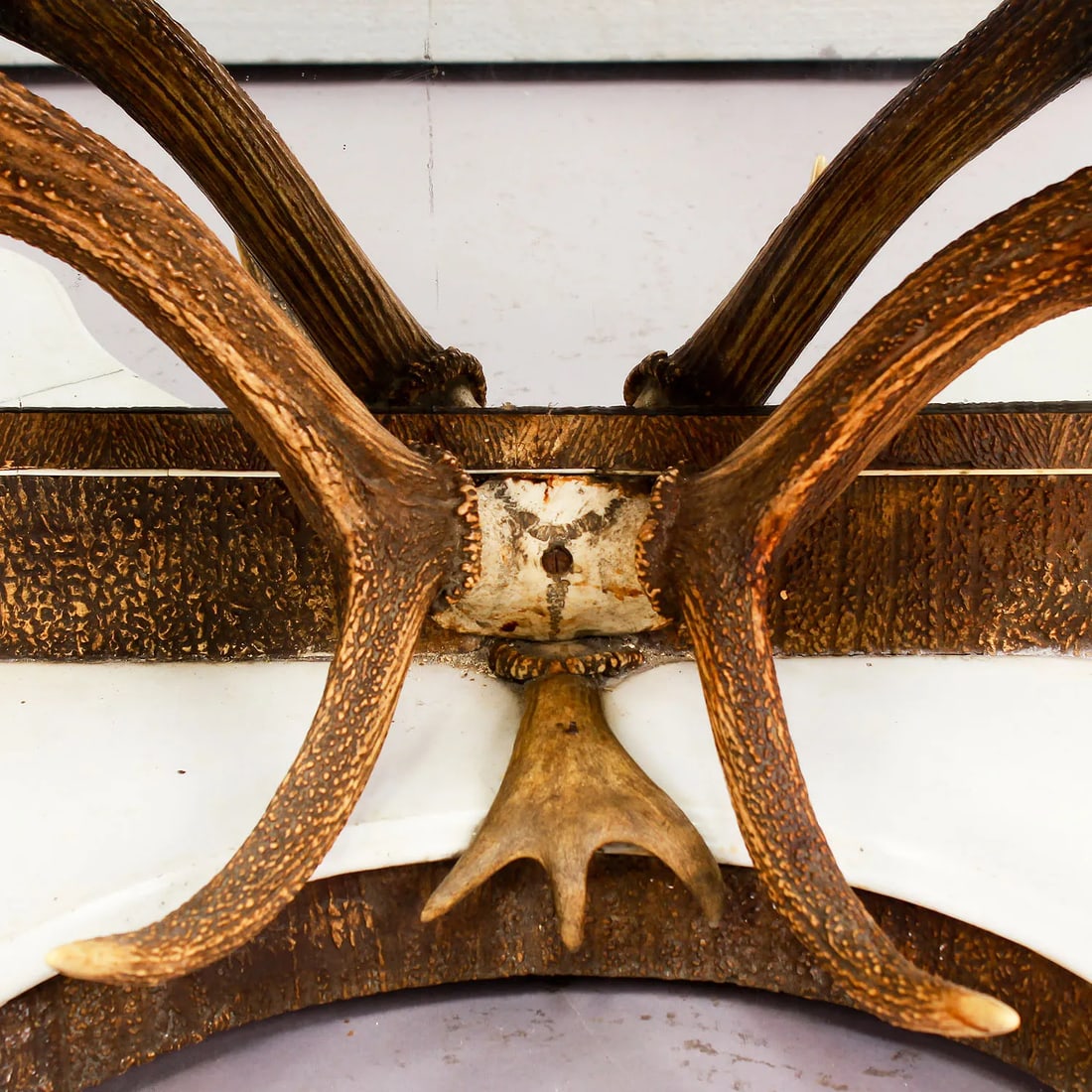 Antique Antler Mirror With Console Table, Austria, Ca. 1860 - 10